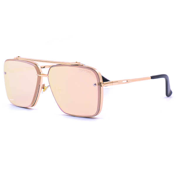Bella Rose Gold Oversized Square Aviator Sunglasses for Women - Trendy Fashion Shades for Outdoor Activities, Beach, Driving & Summer Vacations