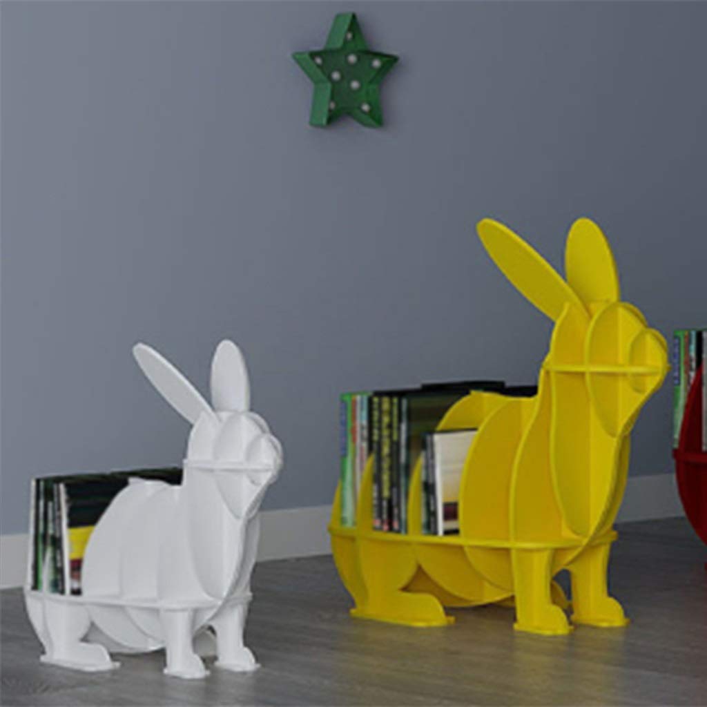 Kids Book Shelf Organizer - Rabbit-Shaped Floor Book Display & Room Divider | Eco-Friendly High-Density Board | No Assembly Required | Perfect for Nursery, Playroom & Classroom Organization