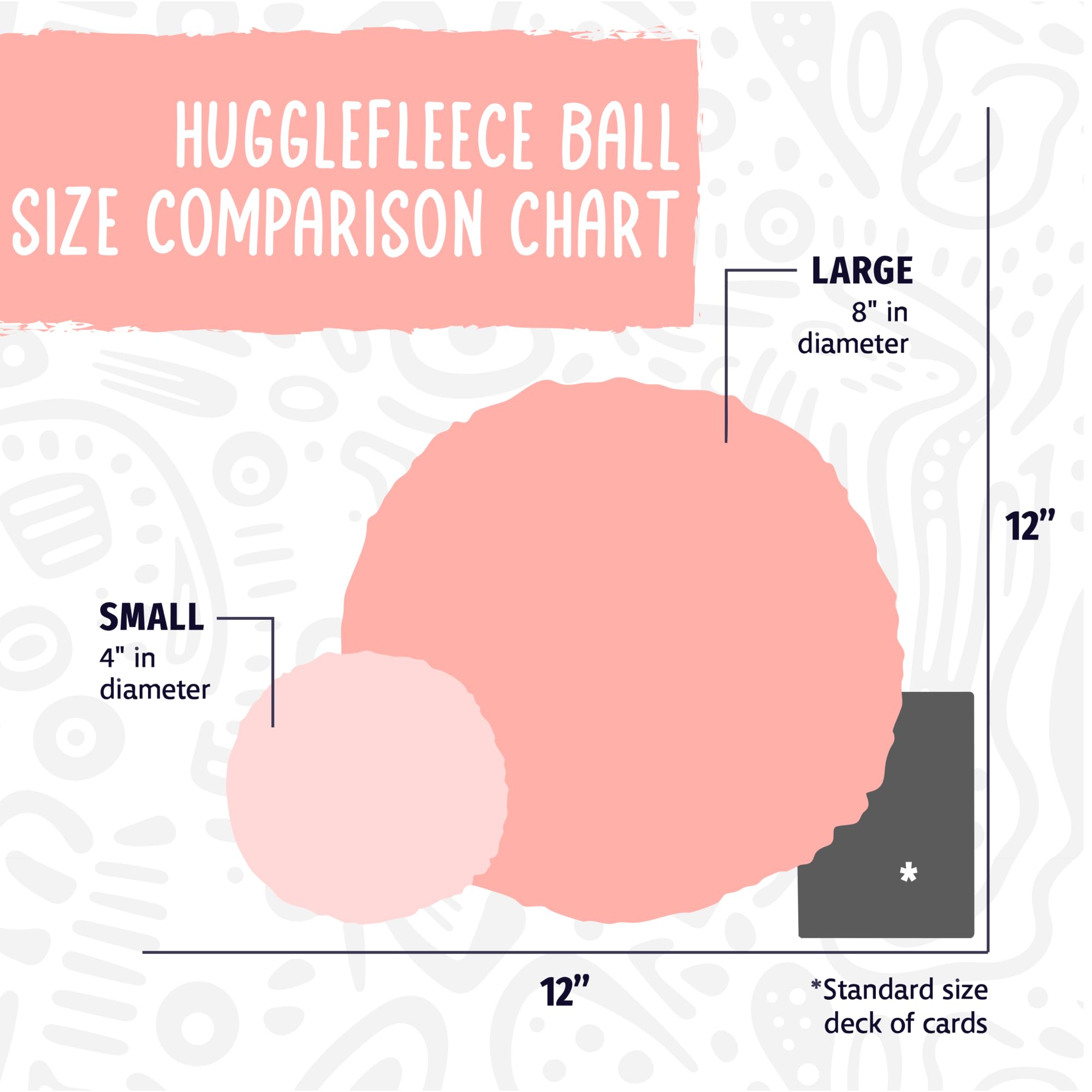HuggleHounds Durable Fleece Ball Plush Dog Toy for Aggressive Chewers - Large Breed Tough Chew Toy with Squeaker - Soft Yet Strong Stuffed Puppy Toy for All Dogs | Perfect for Playtime, Training & Cuddling - Fluffy Hugglefleece Chew Ball (Large Size)