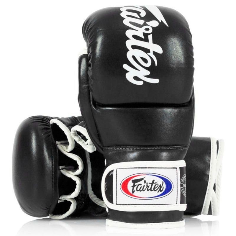 Fairtex FGV18 Muay Thai Boxing Gloves for Men, Women & Kids - Premium Leather MMA Training Gloves for Kickboxing, Martial Arts & Fitness - Lightweight & Shock Absorbent Punching Gloves for Home Gym, Boxing Class & Sparring Practice
