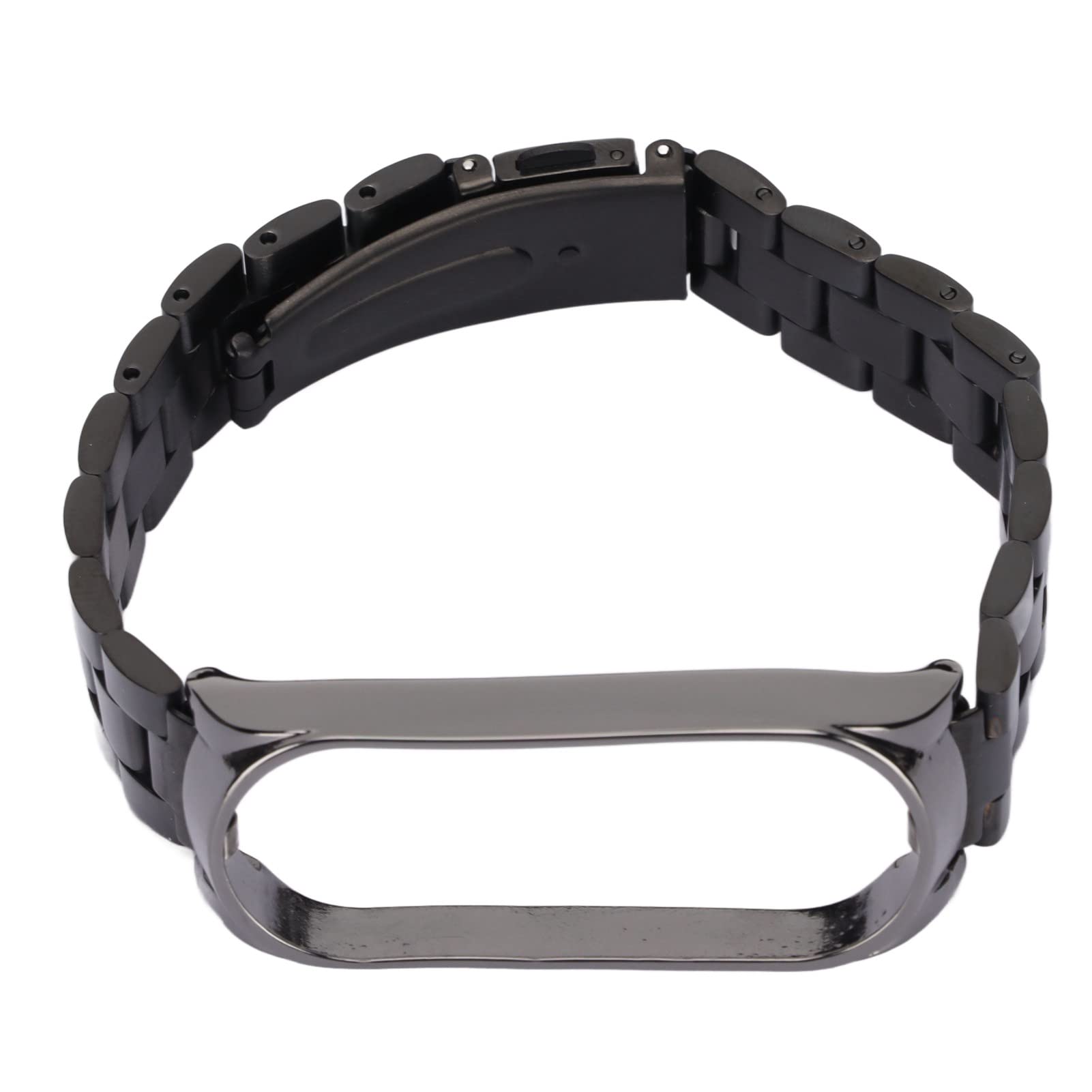 Premium Stainless Steel Anti-Lost Wristband Strap with Double Latch Folding Buckle - Compatible with Mi Band 5 NFC, Mi Band 6 NFC, Mi Band 5 & Mi Band 6 - Perfect for Fitness Tracking, Running & Daily Wear