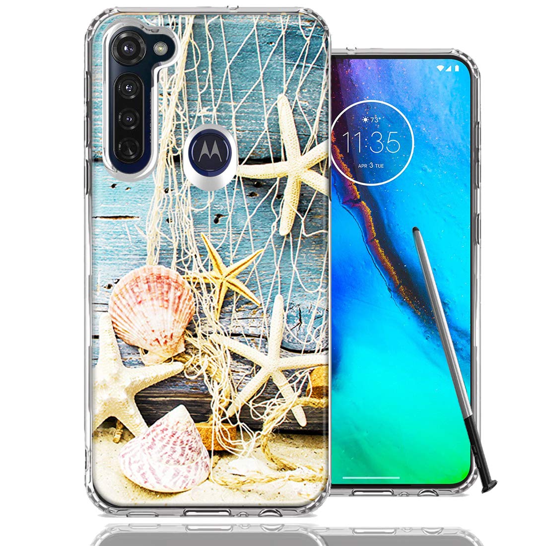 Motorola Moto G Stylus Starfish Phone Case - Double Layer Protective Cover for Daily Use