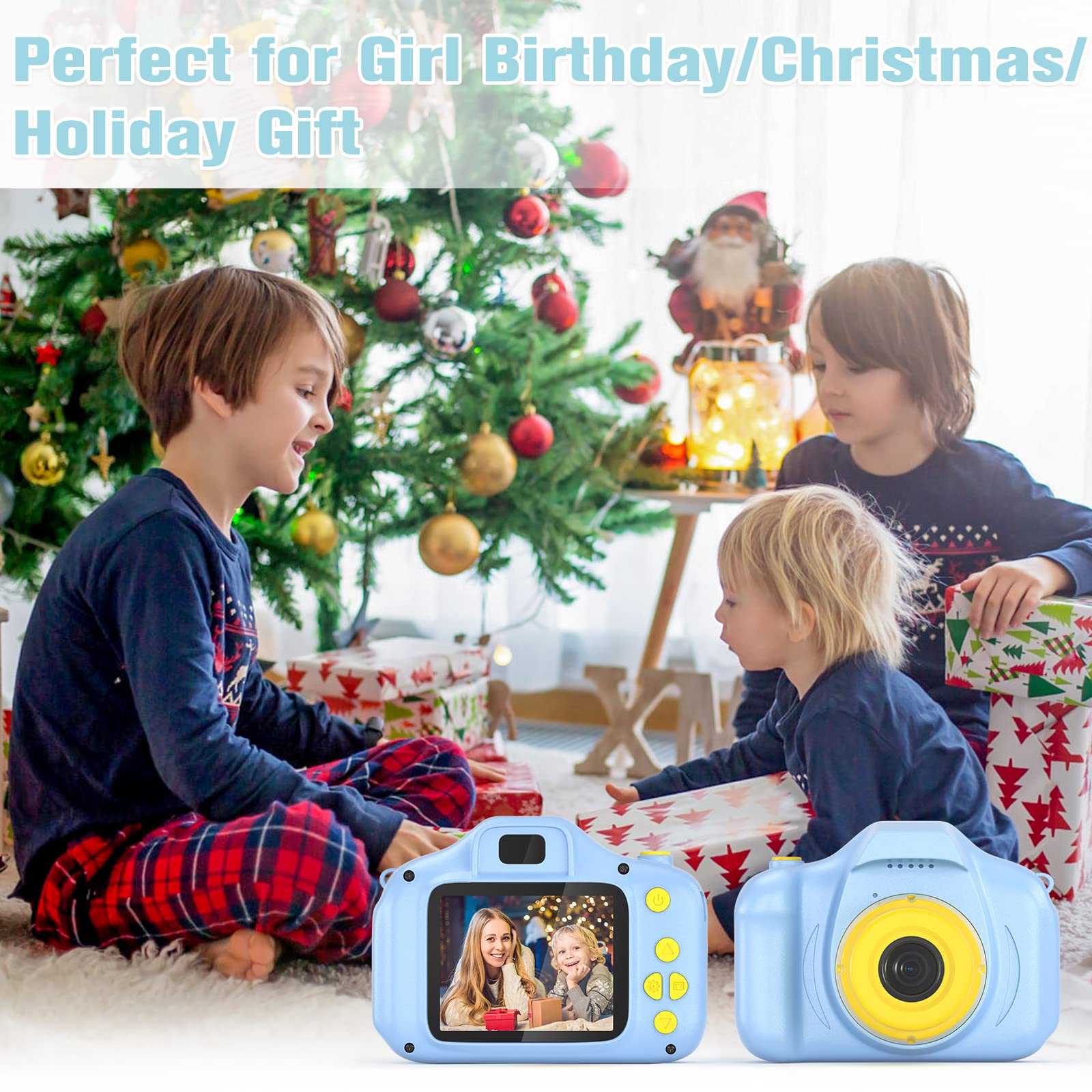 VATENIC Kids Digital Camera 1080P HD with 2inch Screen & 32GB SD Card - Best Birthday Gift Toy for Boys Girls Ages 3-10 - Perfect for Indoor/Outdoor Play, Travel, and Creative Photography (Blue)