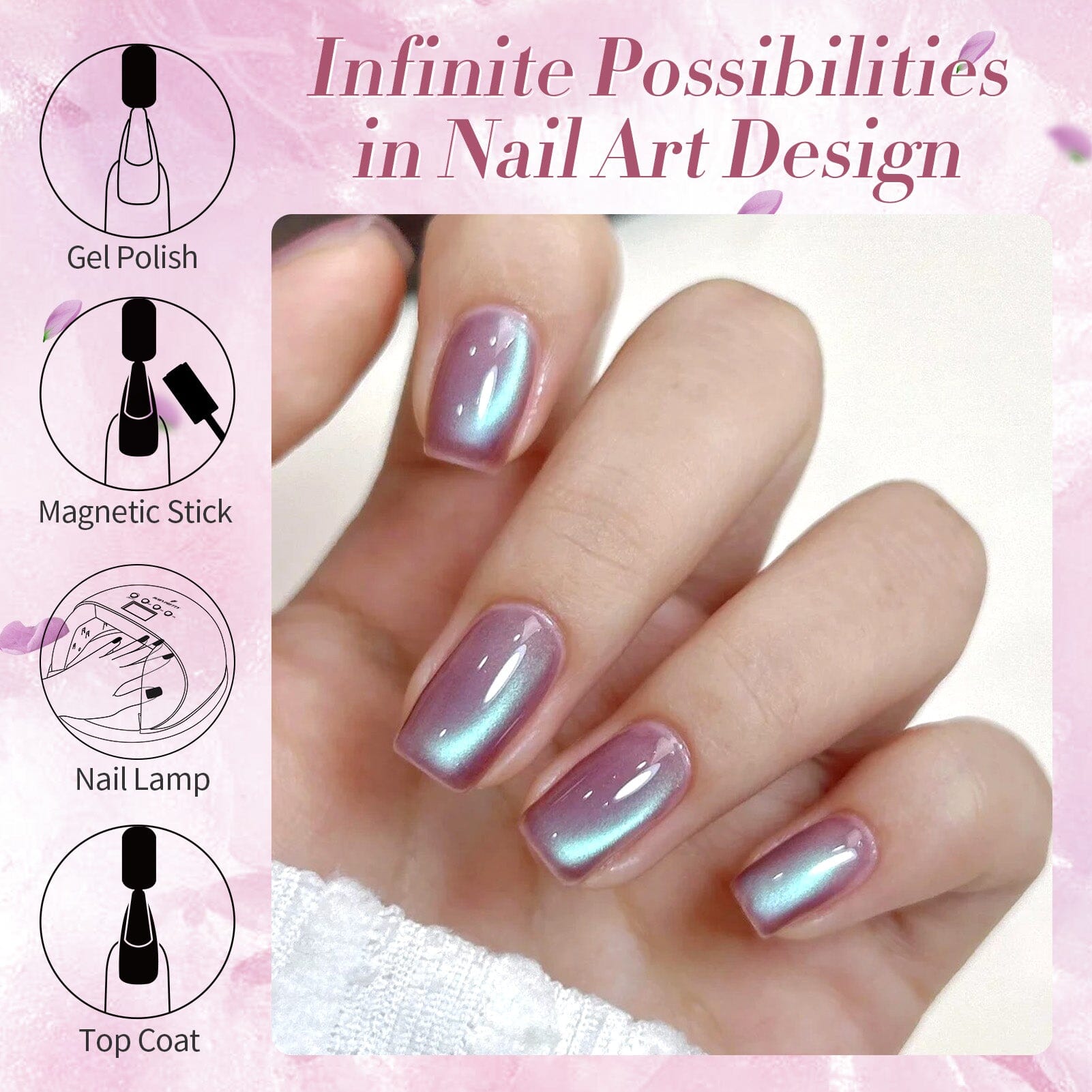 MY46 Hyacinth Cat Magnetic Gel Polish - 15ml Long-Lasting Nail Polish for Professional Salon & Home Manicure - Perfect for Nail Art, Special Occasions & DIY Nail Designs