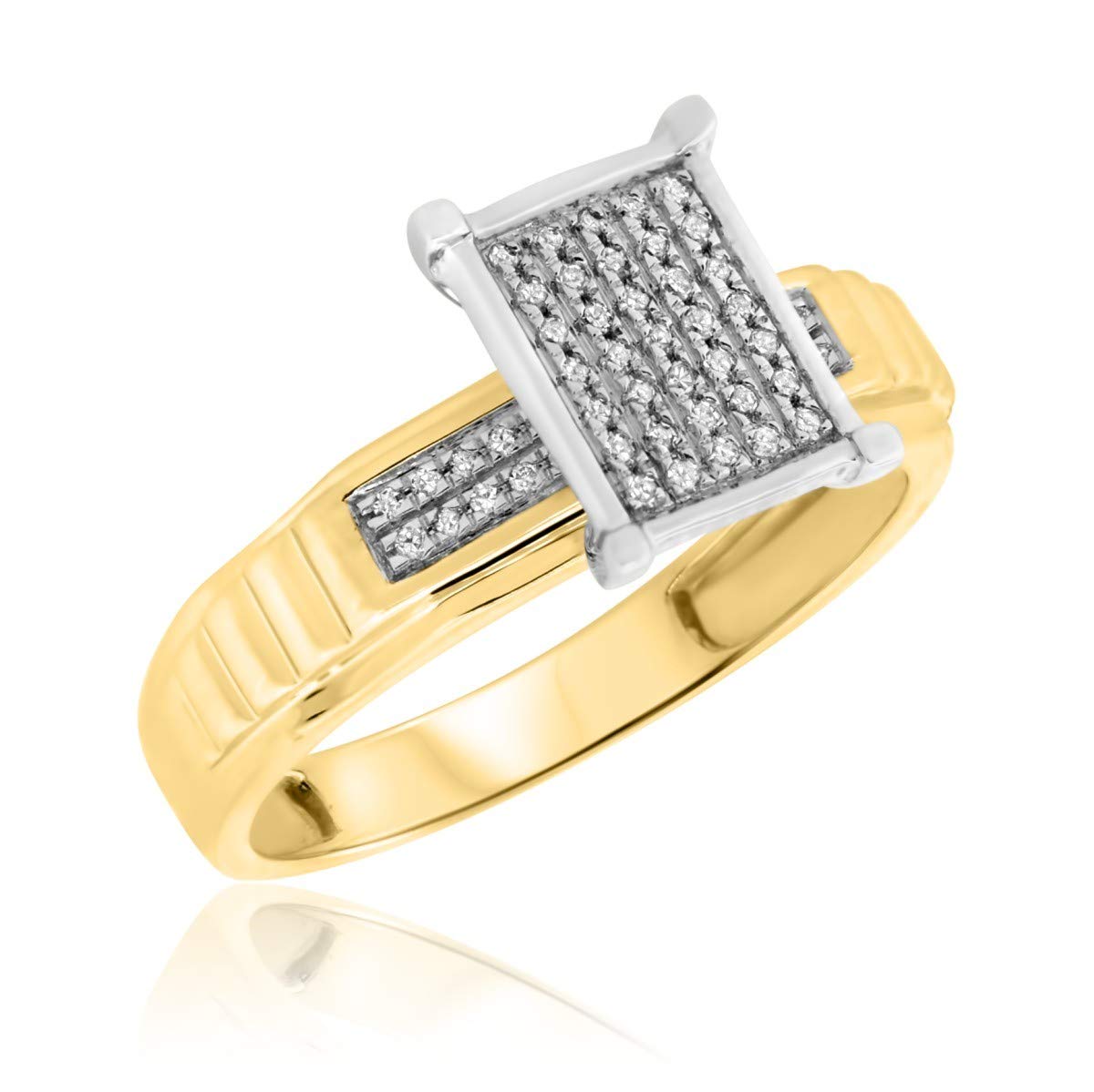 His and Hers Wedding Ring Set - Matching Trio Wedding Bands for Couples - 14K Gold, Rose Gold or Platinum - Perfect for Engagement, Anniversary & Vow Renewal - Ideal Gift for Him & Her