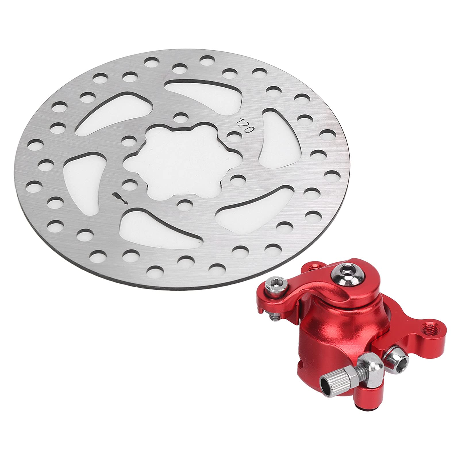 High-Performance Bike Disc Brake Kit - CNC Aluminum Alloy Motorcycle Brake Disc & Caliper Replacement for MBX10 MBX11 Moto Rear Mini Bike 47 49 Pocket Bike - Easy Installation & Enhanced Safety for Off-Road, Trail & Street Riding