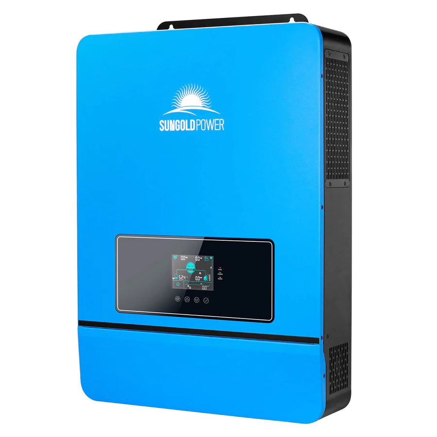 SunGoldPower 10KW 48V Split Phase Solar Inverter for Home & Off-Grid Power - High Efficiency Pure Sine Wave Inverter for Solar Panel Systems, RV, Cabin & Emergency Backup Power