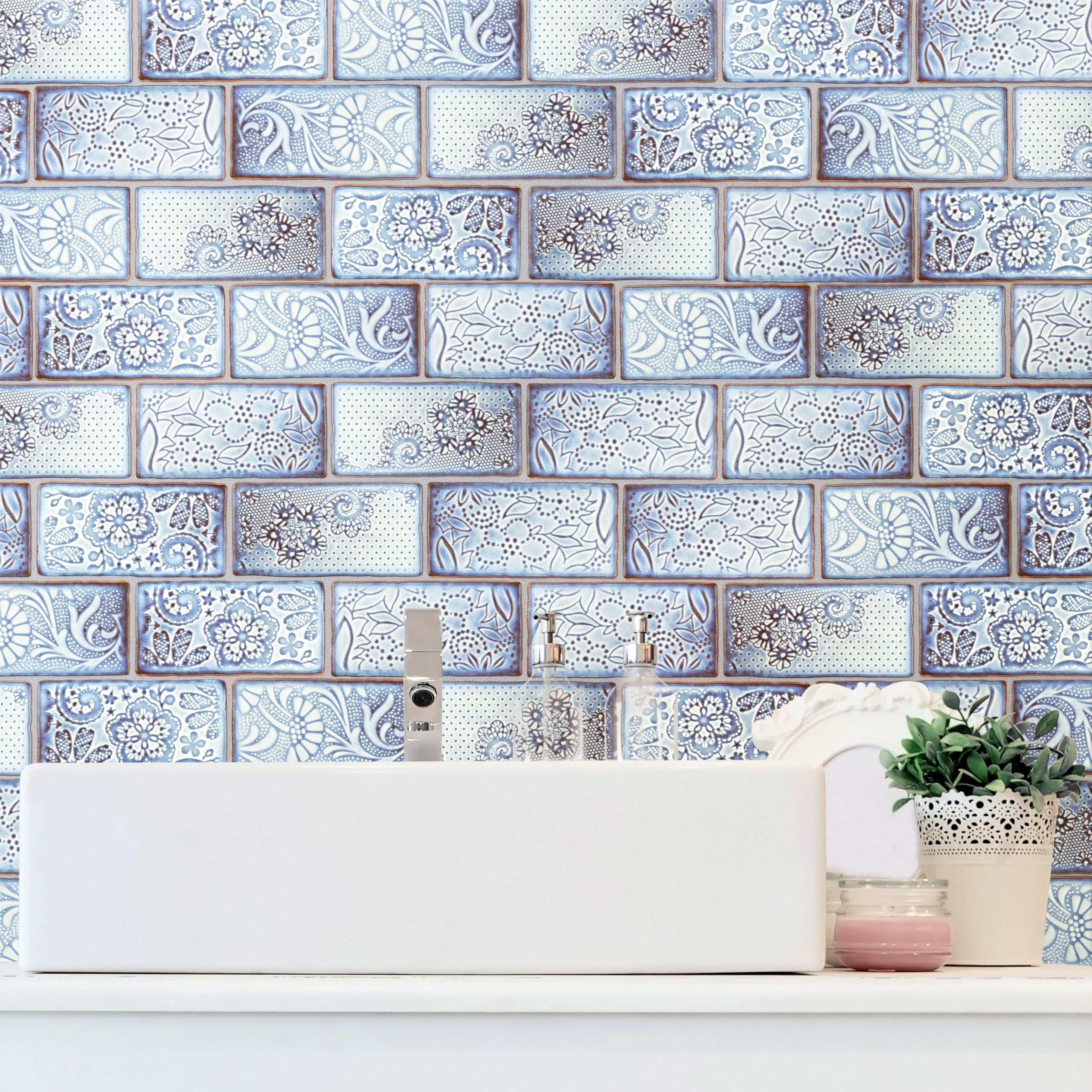 Merola Tile Antic Feelings Via Lactea 3x6 Inch Ceramic Wall Tile - Perfect for Bathroom Backsplash, Kitchen Accent Wall & Shower Renovation