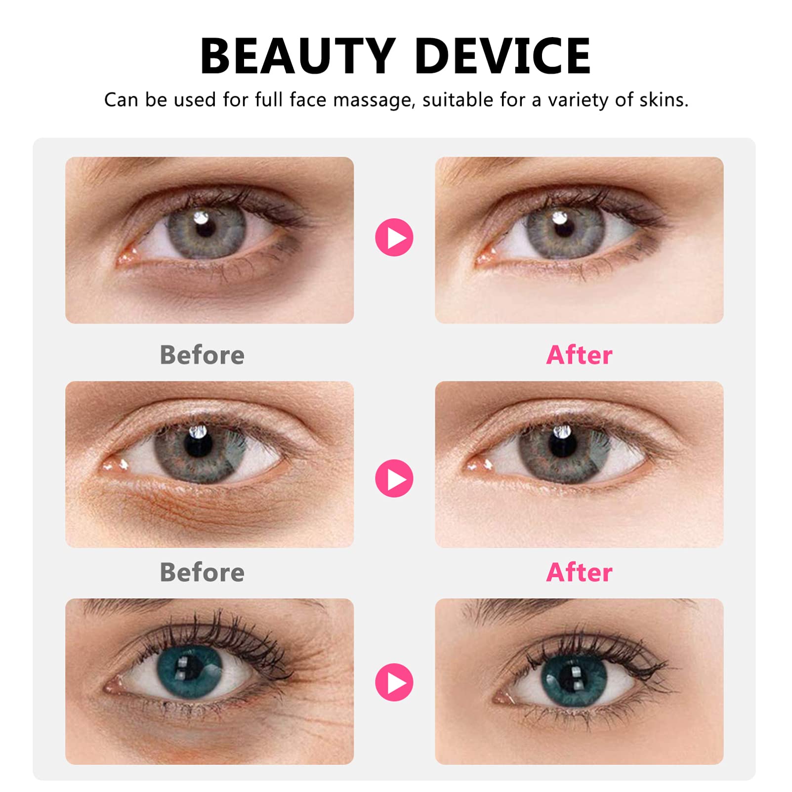 HEALLILY Eye Cream Applicator & Face Roller - Cooling Beauty Tool for Dark Circles, Puffiness & Wrinkles - Perfect for Skincare Routine & Makeup Application