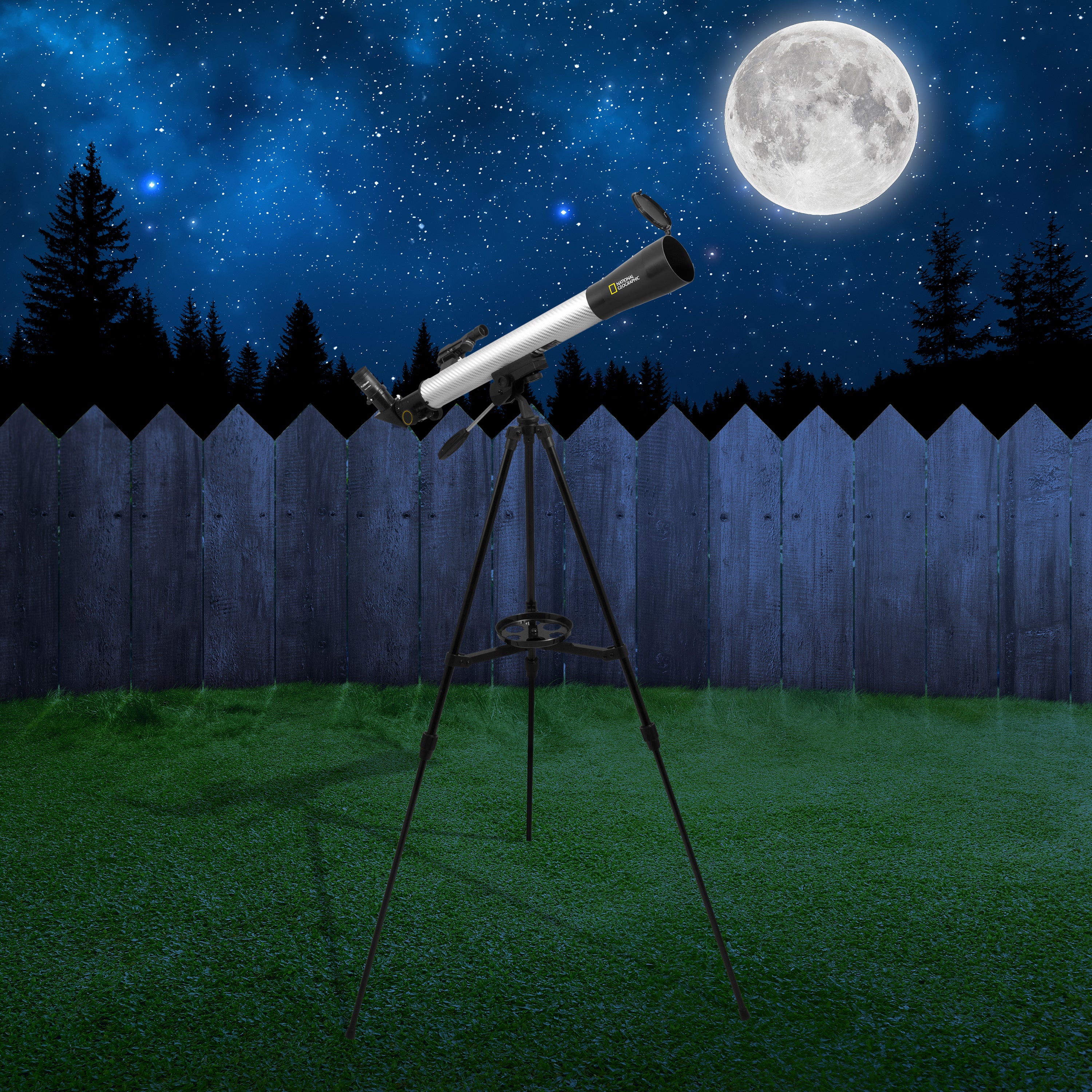 National Geographic 50mm CF600 Telescope - Portable Refractor Telescope for Kids & Beginners, 50mm Aperture, 600mm Focal Length, Includes Tripod & Accessories - Perfect for Stargazing, Bird Watching & Outdoor Adventures