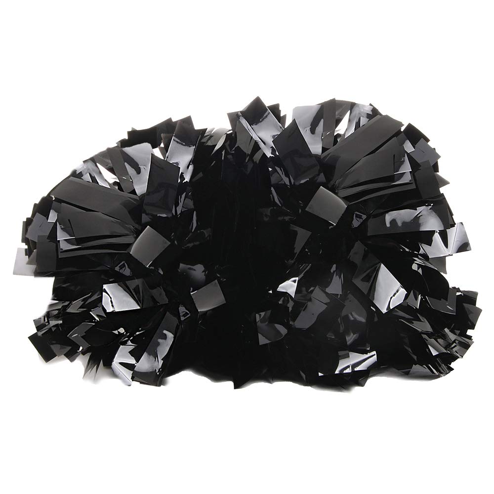Just For Kix 4 Inch Solid Metallic Dance and Cheer Pom Poms - One Size Fits All for Dance Teams, Cheerleading Squads, Pep Rallies, and Performance Routines
