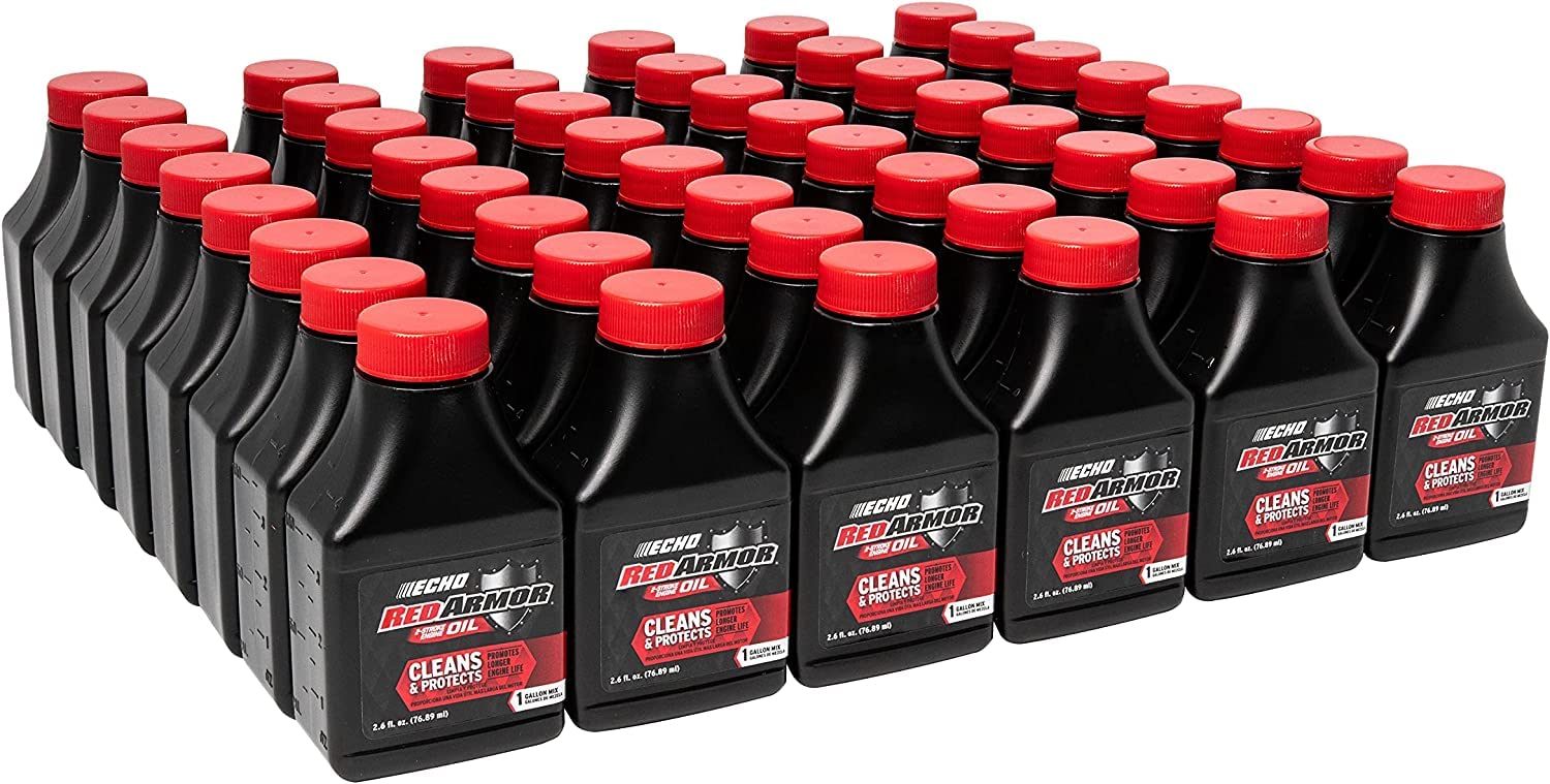 Genuine OEM ECHO Red Armor 2-Cycle Oil Mix (1 Gallon + 2.6oz) - 6550001 - Ideal for Chainsaws, Trimmers & Outdoor Power Equipment