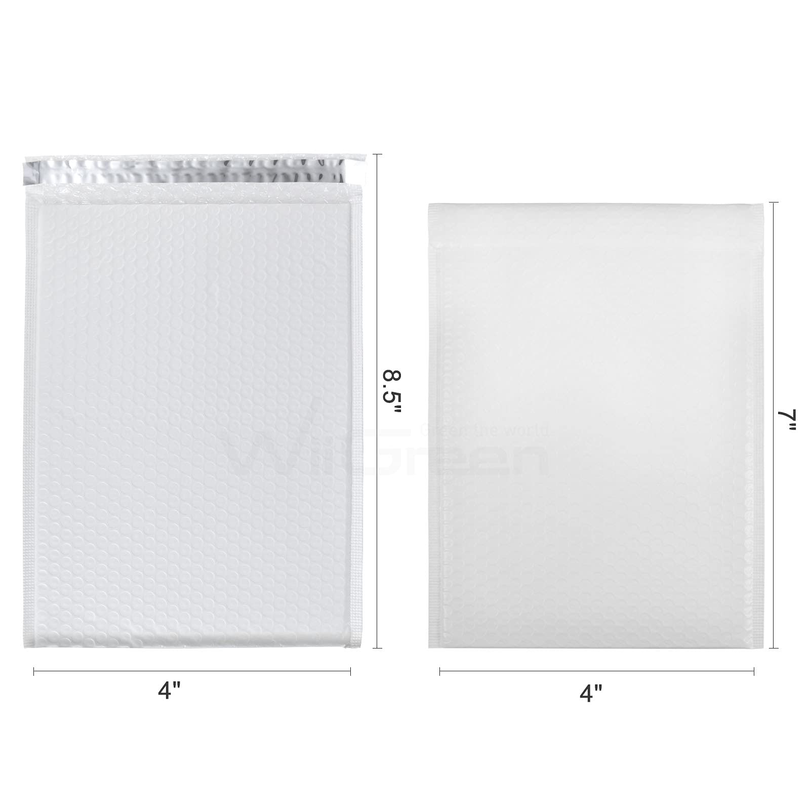 1000 PCS 5x7 Inch White Poly Bubble Mailers - Self Seal Padded Envelopes for Shipping, Mailing & Gift Packaging - Tear Resistant & Protective Bags (Actual Size 4x7 Inch) - Perfect for Ecommerce, Small Business & Online Sellers