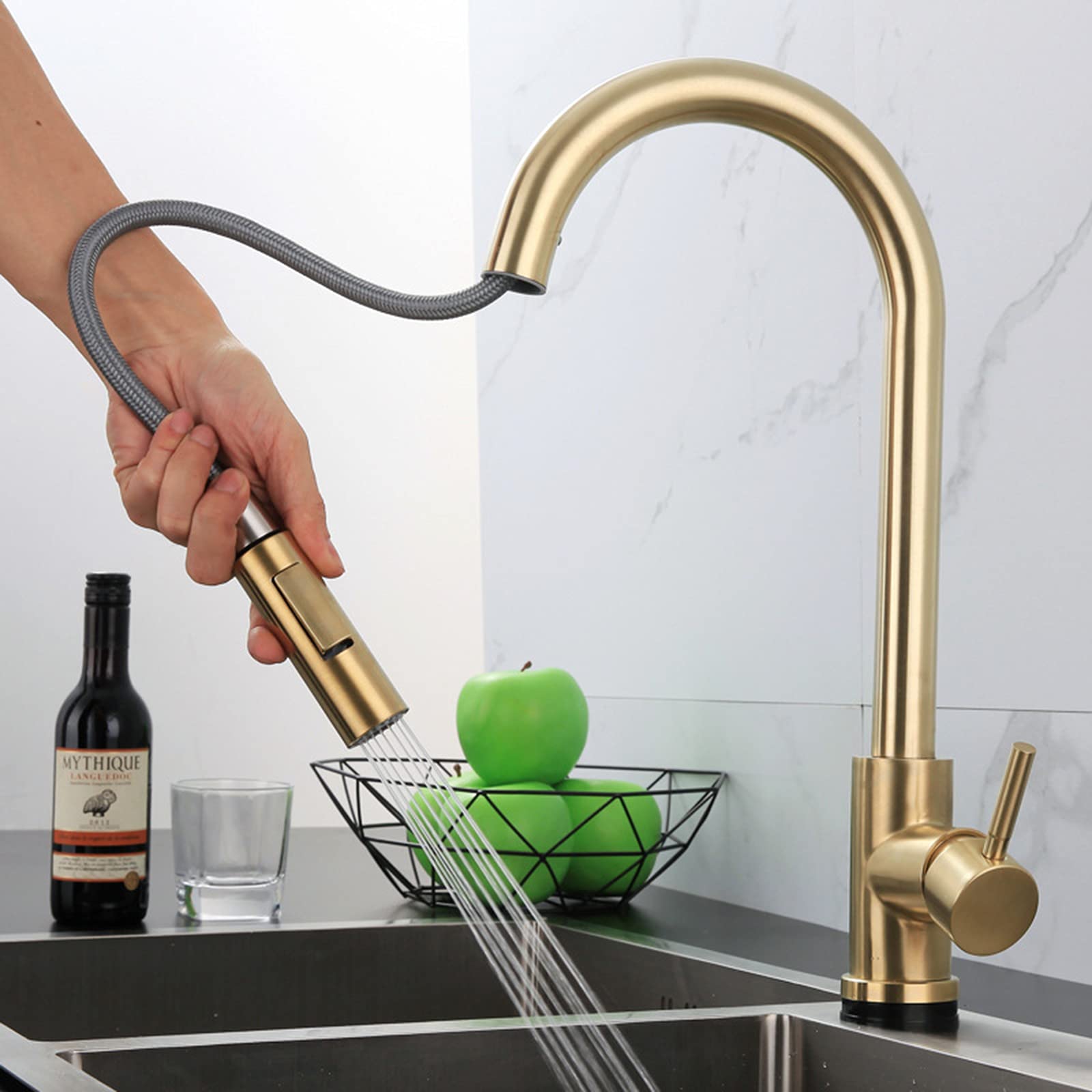 Touch Kitchen Faucet with Pull Down Sprayer - 304 Stainless Steel Sensor Tap for Modern Kitchens