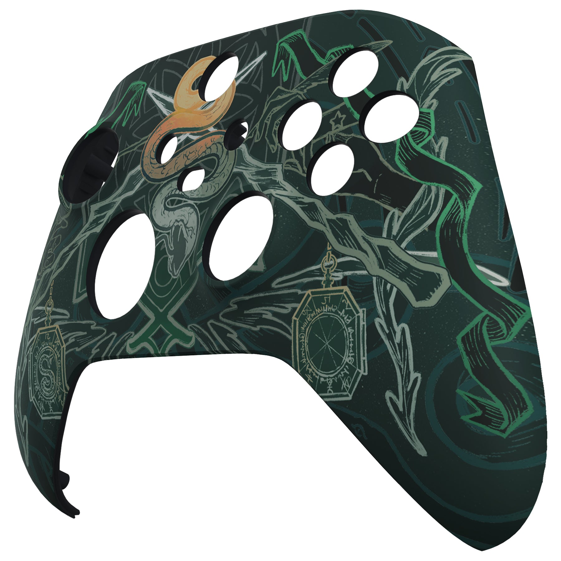 eXtremeRate Serpent Totem Replacement Front Housing Shell for Xbox Series X & S Controller - Custom Gaming Skin for Enhanced Grip & Style - Perfect for Competitive Gaming & Personalized Setup