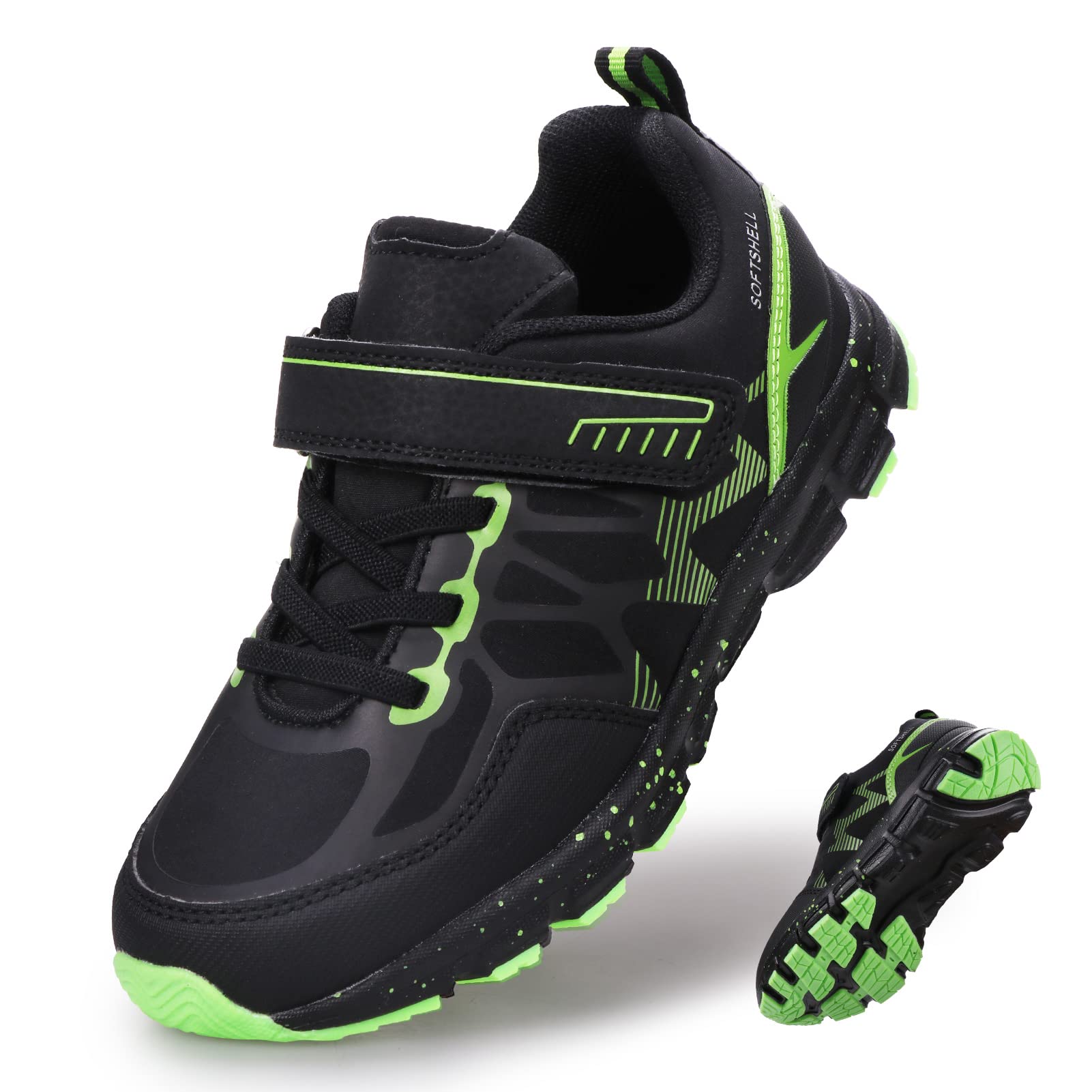 UOVO Boys' Sneakers - Waterproof Non-Slip Kids Athletic Shoes for Running, Hiking & Outdoor Sports | Comfortable Tennis Shoes for Little & Big Boys | Perfect for School, Playground & Daily Activities