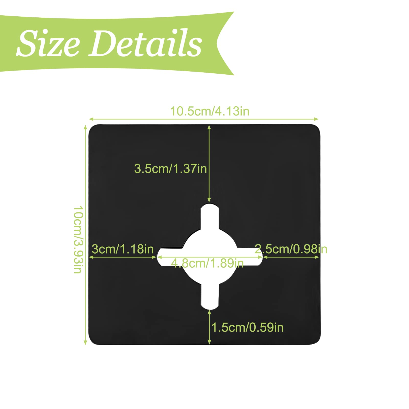 4Pcs Stainless Steel Self-Adhesive Door Lock Repair Plates - Black Split Door Knob & Lever Fixing Brackets for Secure Handle Reinforcement (Ideal for Loose Door Handles, Cabinet Repairs & DIY Home Maintenance)