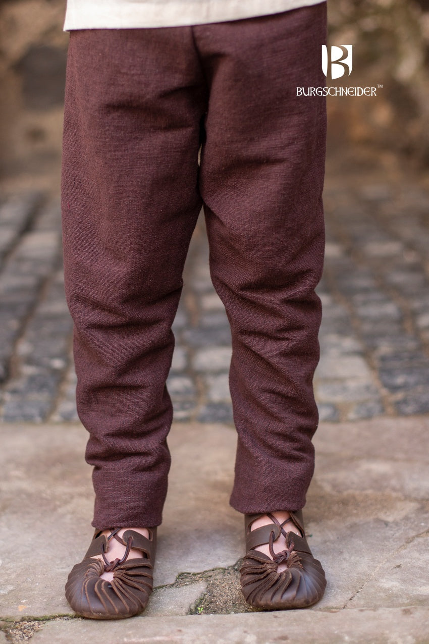Viking Thorsberg Pants for Kids - Medieval Norse Costume, LARP & Reenactment - Ragnarsson Brown - Perfect for Halloween, Cosplay & Historical Events