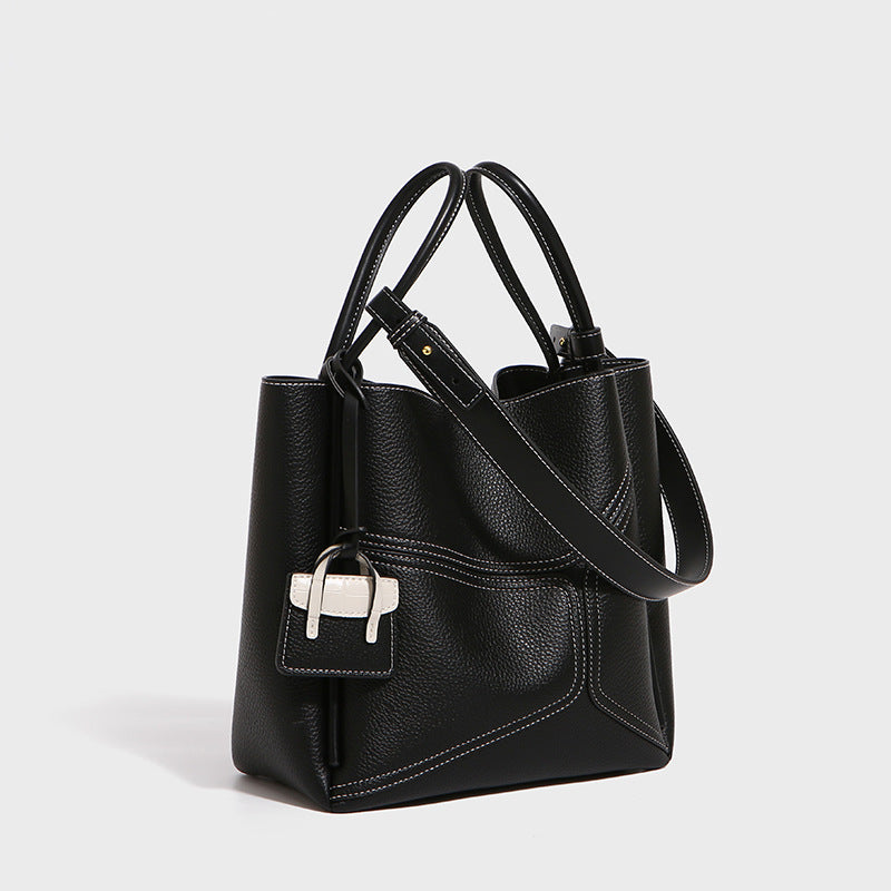Genuine Leather Large Capacity Underarm Shoulder Tote Bag - Perfect for Work, Travel & Everyday Use