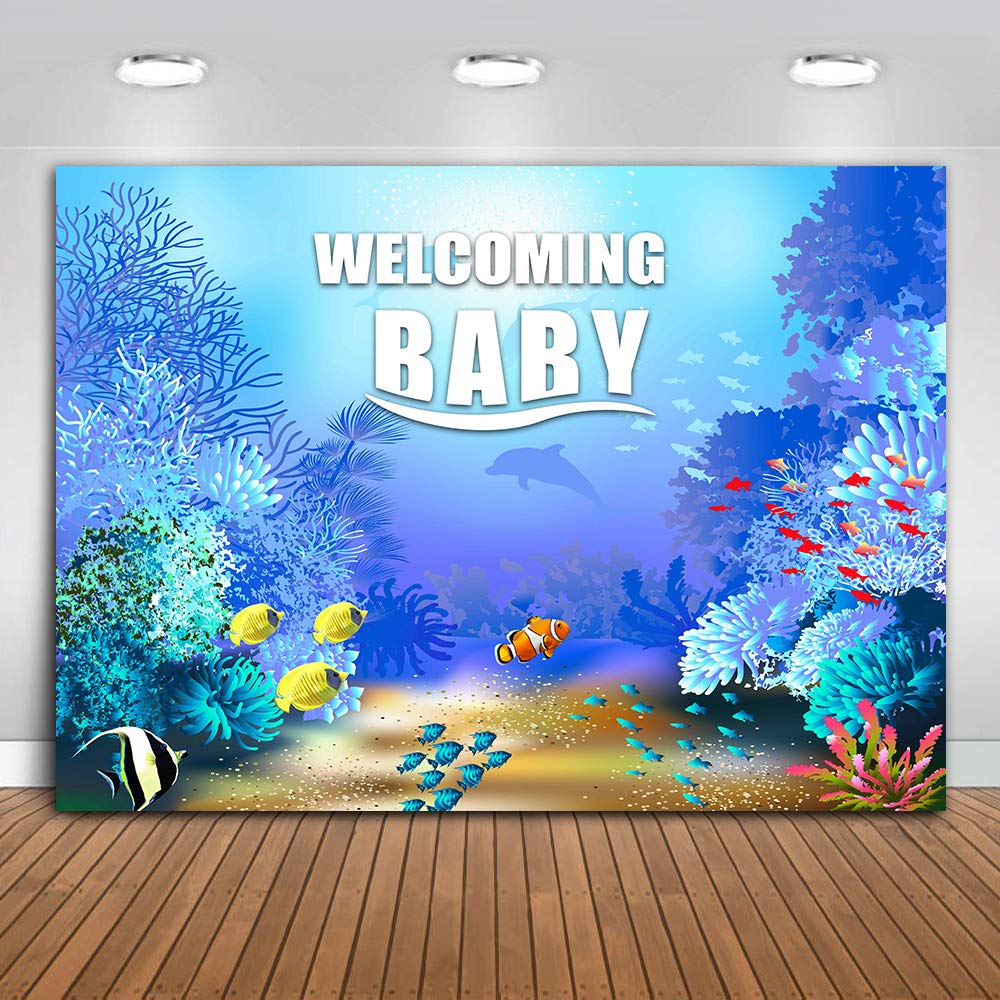 10x7ft Custom Baby Shower Backdrop - Personalized Birthday Party Photo Booth Background for Welcoming Newborn Celebrations | Perfect for Baby Showers, Gender Reveals & 1st Birthday Decorations
