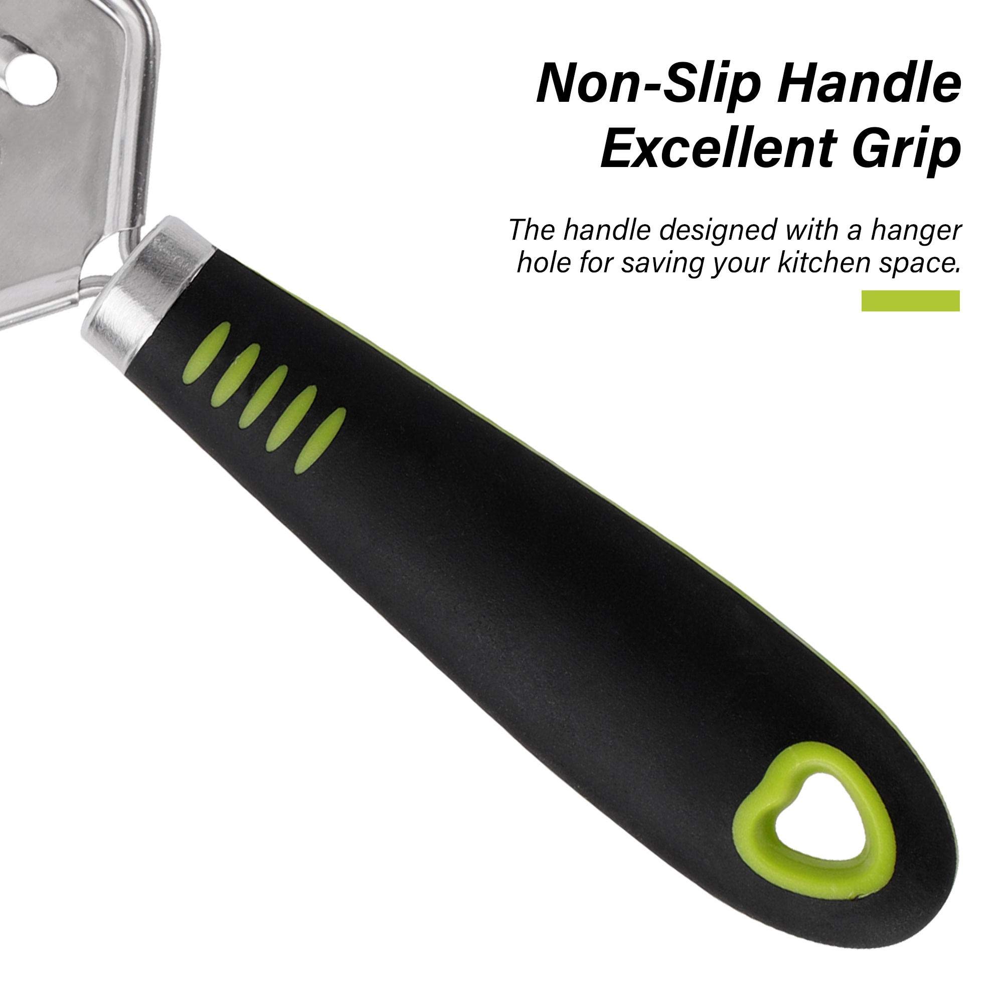 Premium Stainless Steel Cheese Grater with Ergonomic Handle - Handheld Kitchen Tool for Parmesan, Vegetables & Potatoes - Perfect for Cooking, Baking & Meal Prep