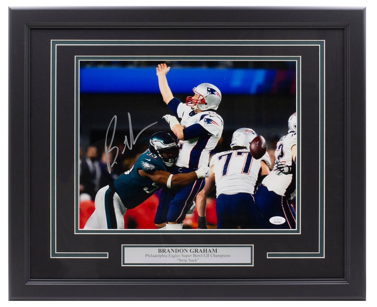 Brandon Graham Autographed Framed 11x14 Philadelphia Eagles Football Photo with JSA COA - Perfect for Eagles Fans, Man Cave Decor, and Sports Memorabilia Collections