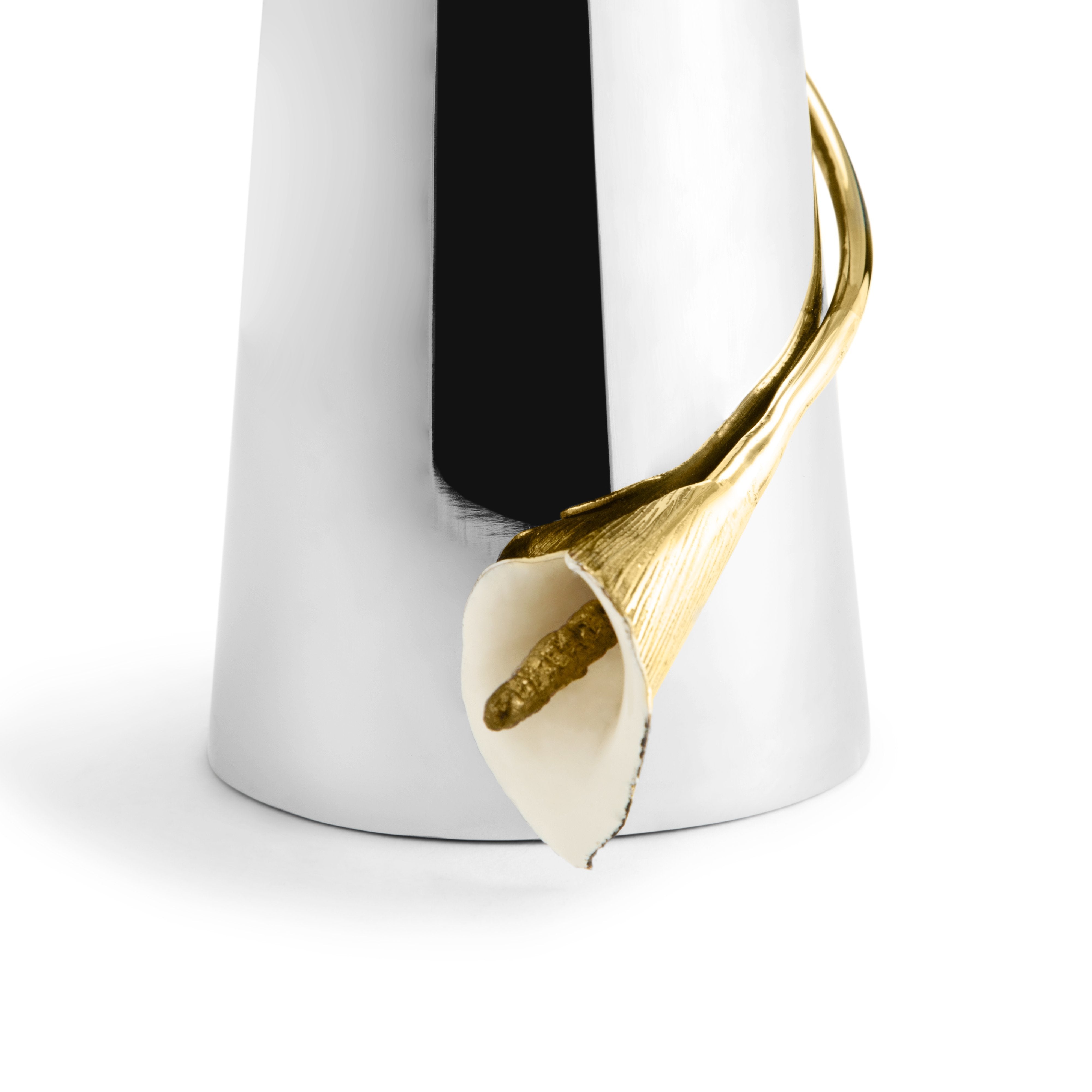 Elegant Calla Lily Soap Dispenser - Modern Ceramic Bathroom Liquid Soap Pump for Kitchen & Bathroom Decor - Perfect for Home, Spa, and Hotel Use