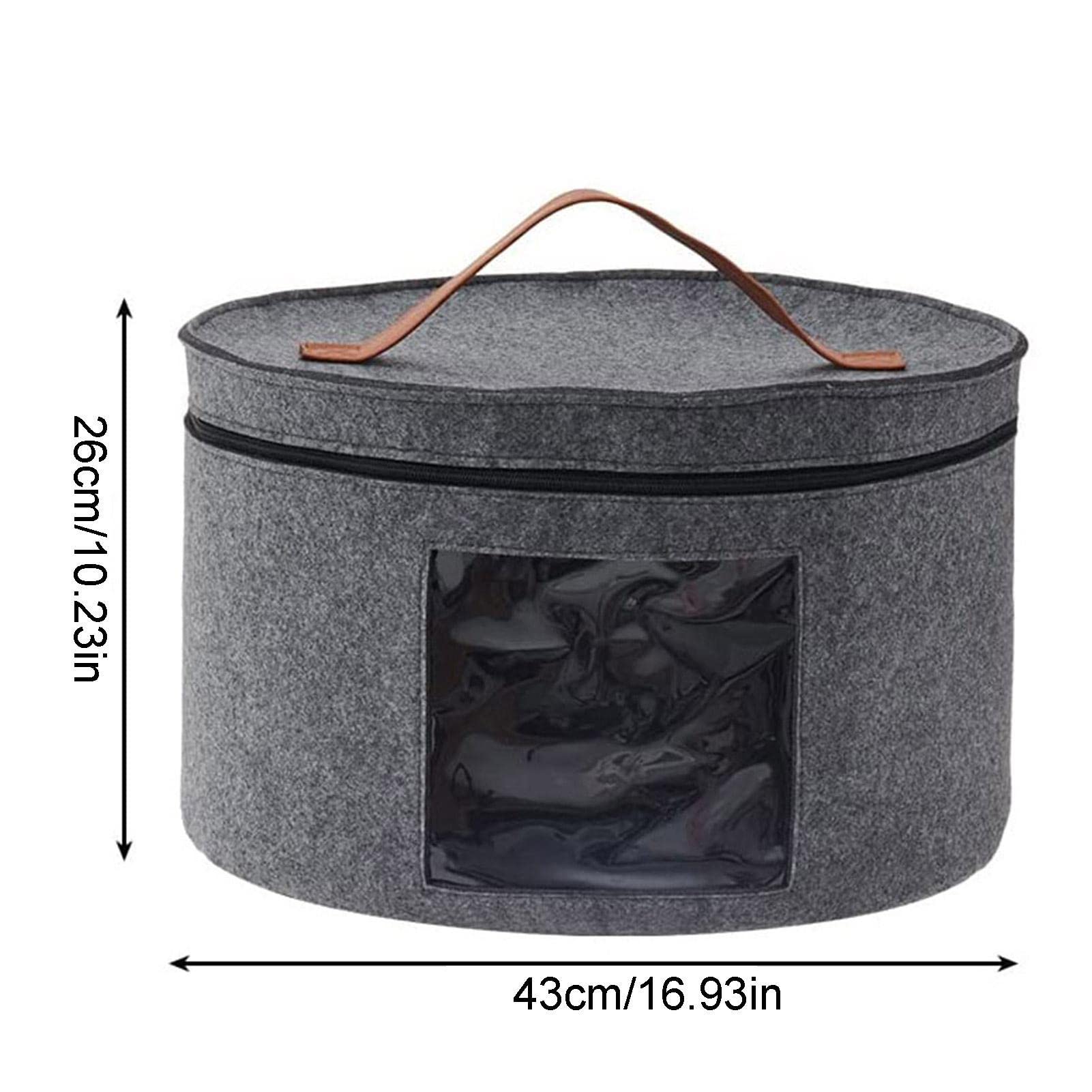 Foldable ZEKKLE Hat Storage Box with Dustproof Lid - Travel & Home Use