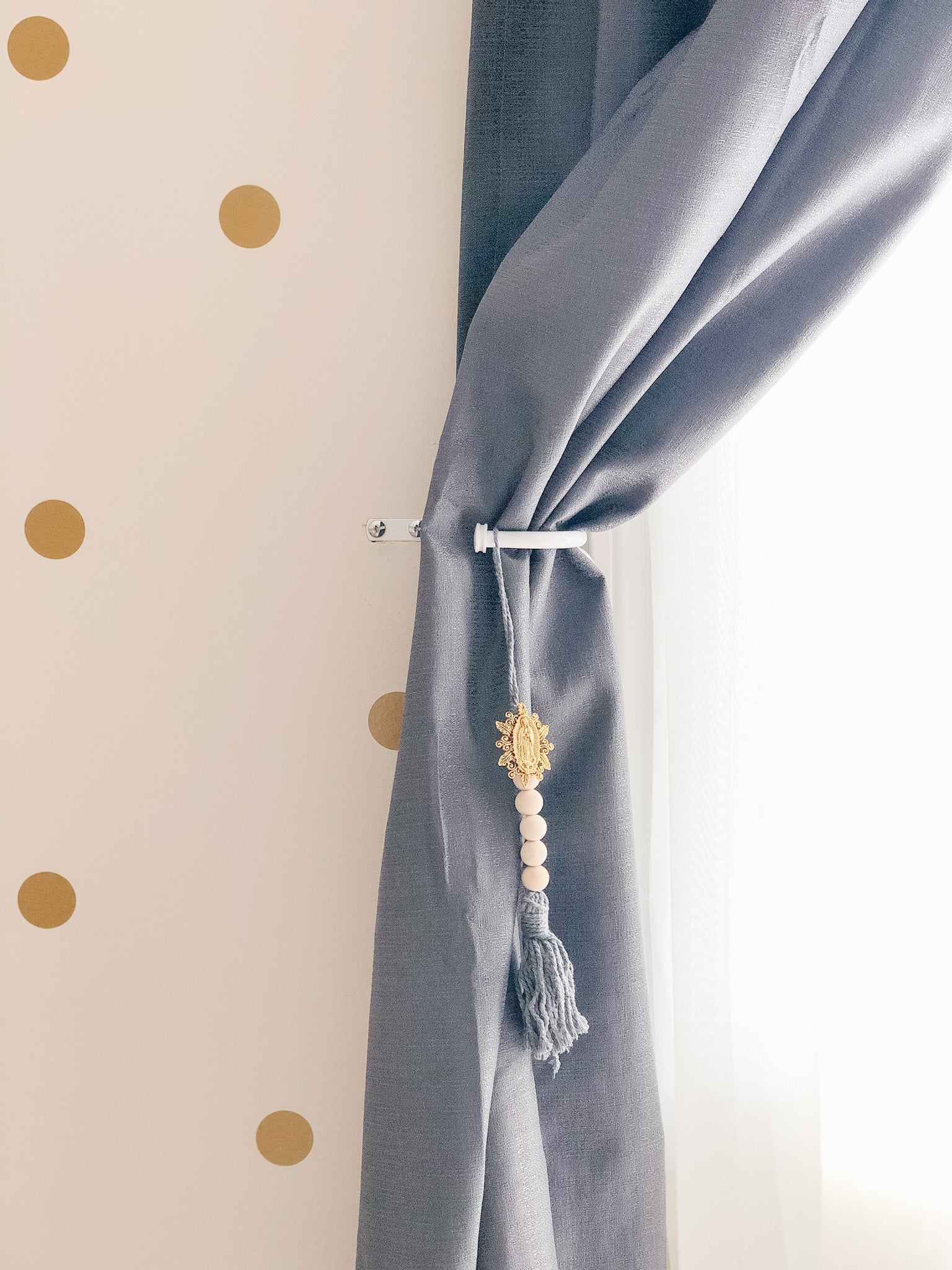 Our Lady of Guadalupe Blue Door Hanger - Religious Home Decor for Catholic Doors & Entryways