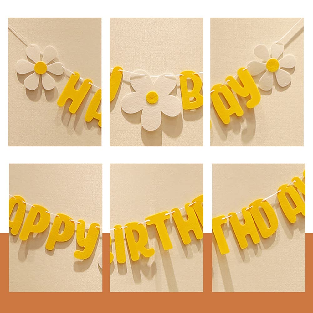 Daisy Balloons & Baby Shower Decorations - Happy Birthday Party Supplies Set with Cone Hats & Banners for Girls & Boys | Perfect for Birthday Parties, Baby Showers & Celebrations