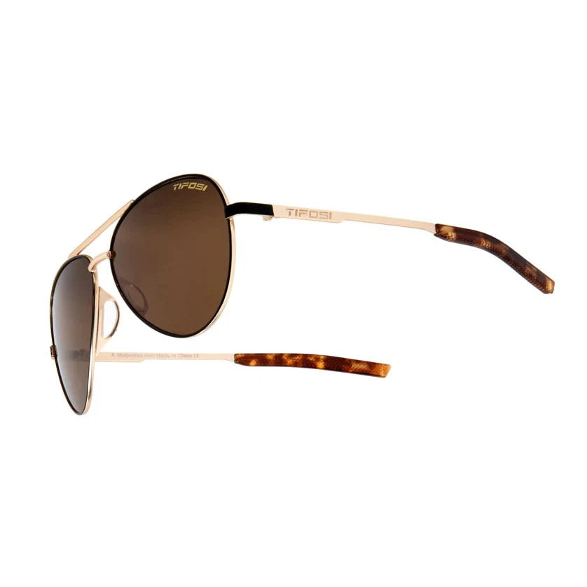 Tifosi Schwae Midnight Gold Sunglasses - Polarized Sports Shades for Running, Cycling & Outdoor Activities