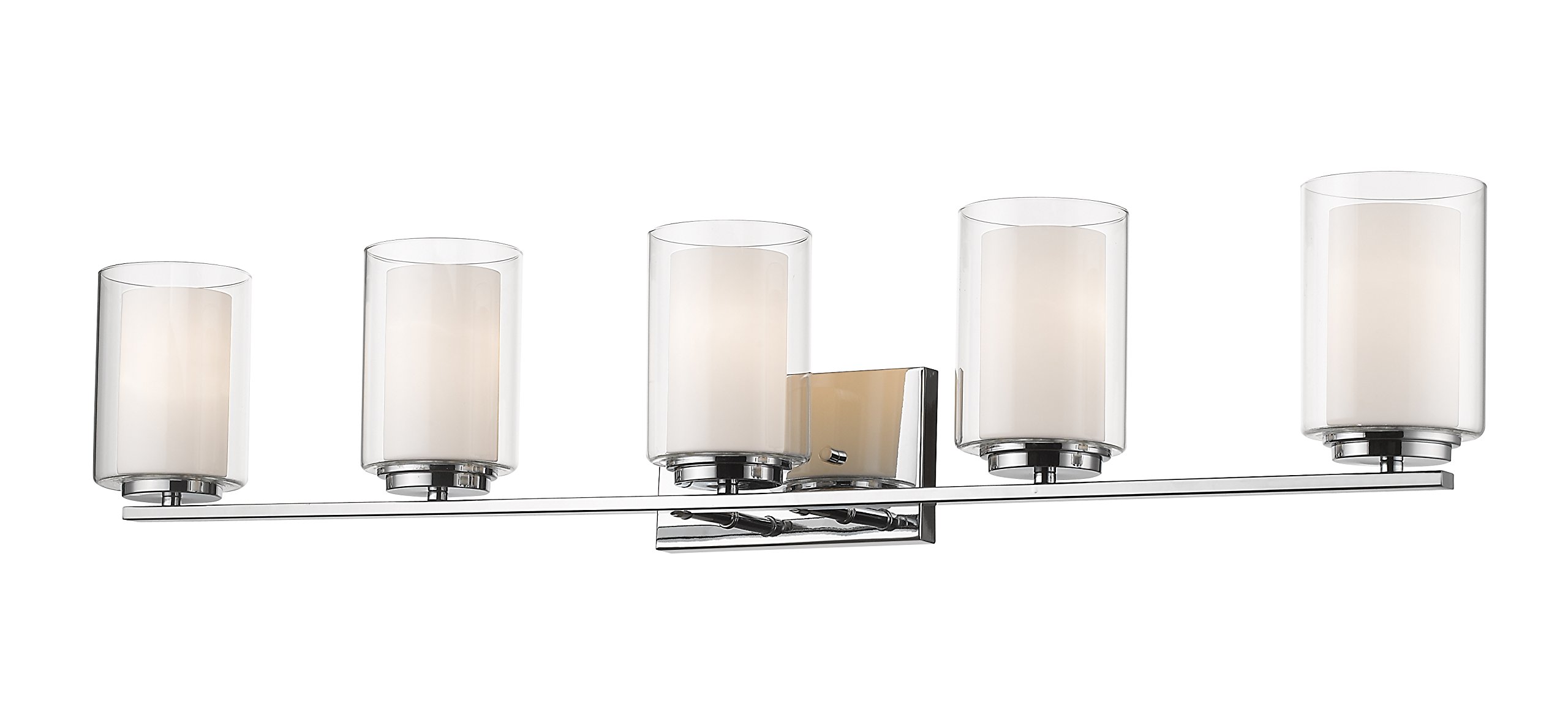 zLite 5-Light Bathroom Vanity Light Fixture - Modern LED Wall Sconce for Bathroom Mirror Lighting, Bedroom & Dressing Room Decor
