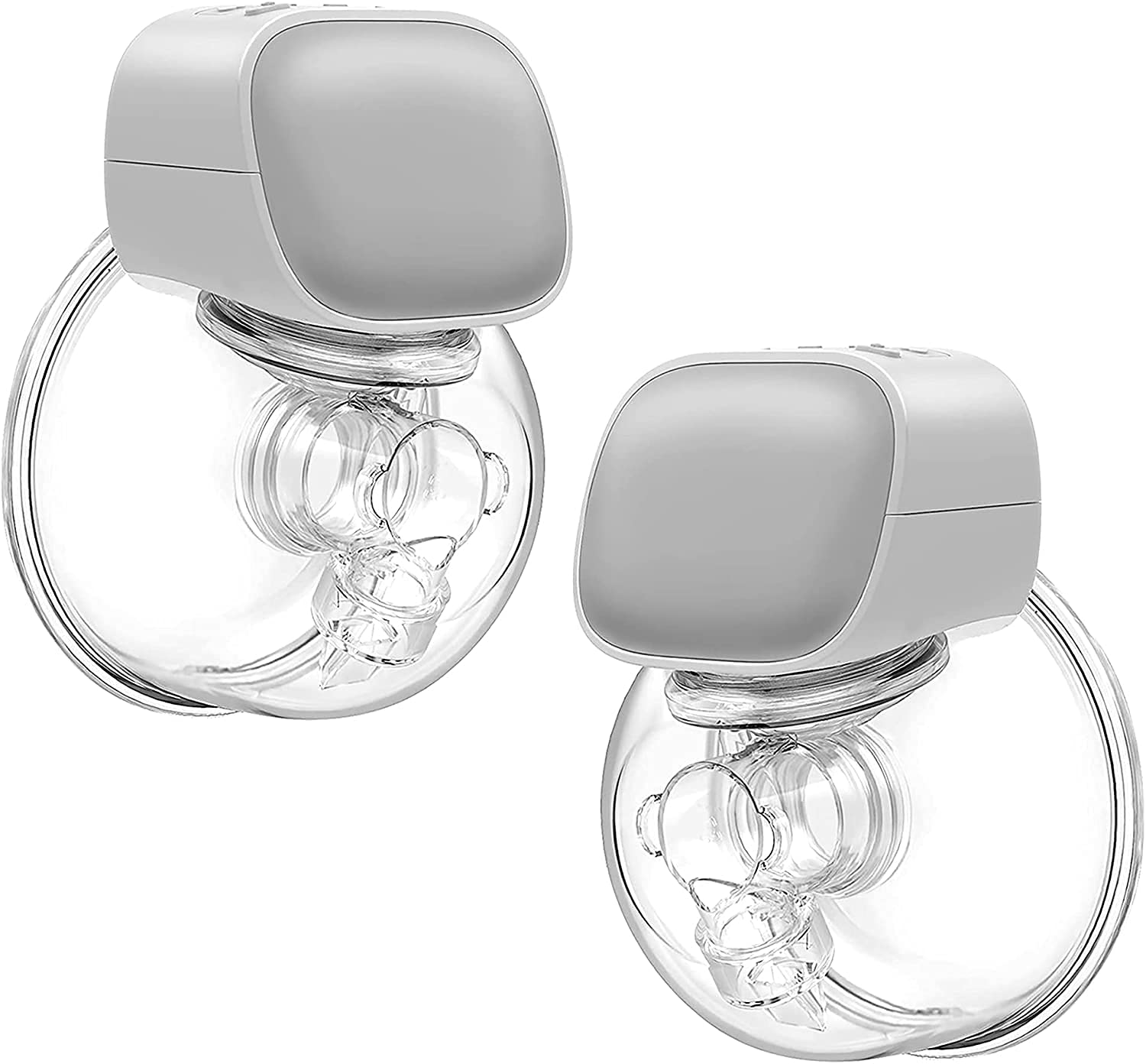 HBIAO Electric Hands-Free Breast Pump - Double Wearable, Ultra Quiet, Spill-Proof & Pain Free - 2 Modes & 5 Suction Levels - USB Rechargeable for Convenient Pumping - Perfect for Working Moms, Travel & On-the-Go Breastfeeding
