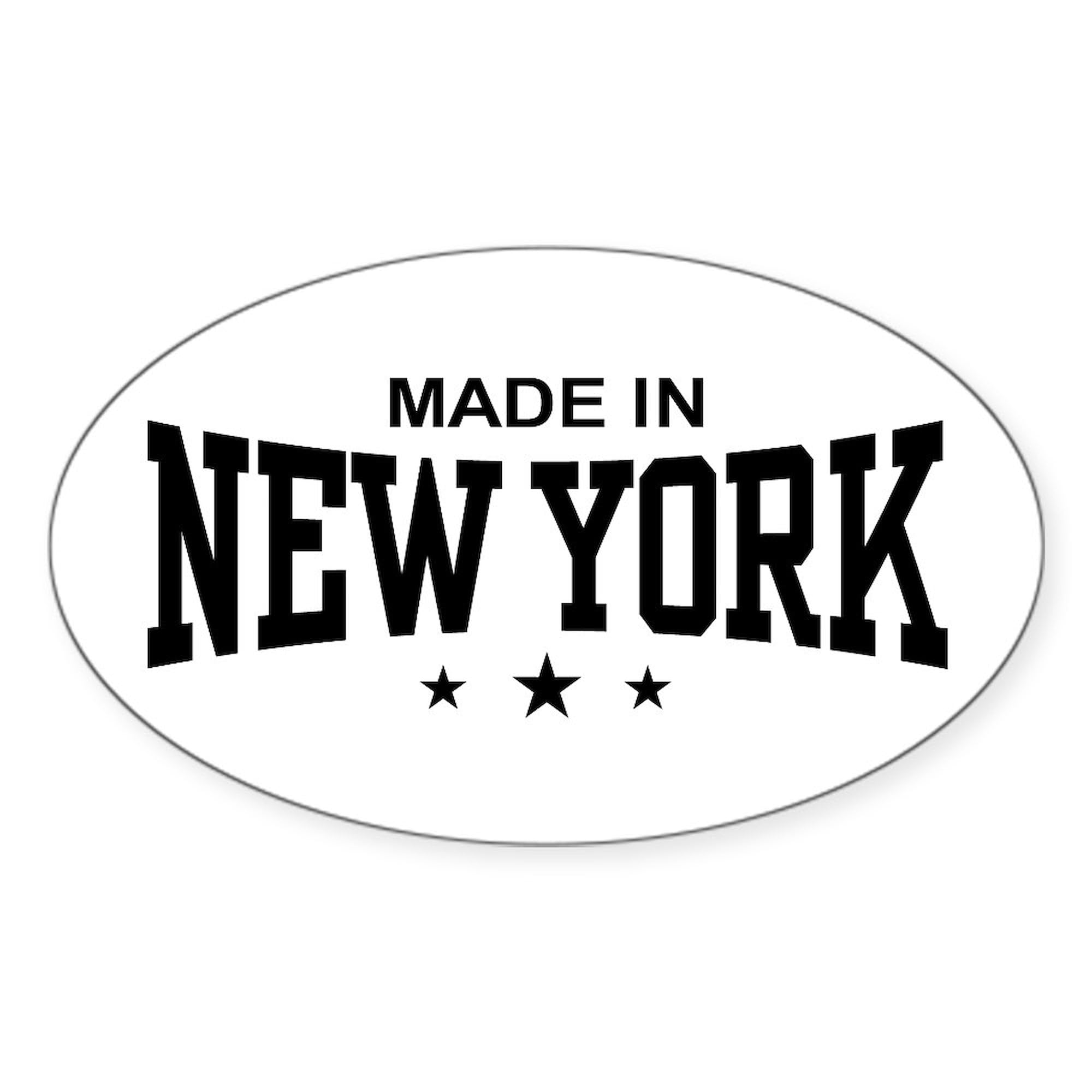 Made in New York Oval Car Bumper Sticker - Decorative Vinyl Decal for Cars, Laptops, Water Bottles | Perfect for Travelers, Commuters & City Pride