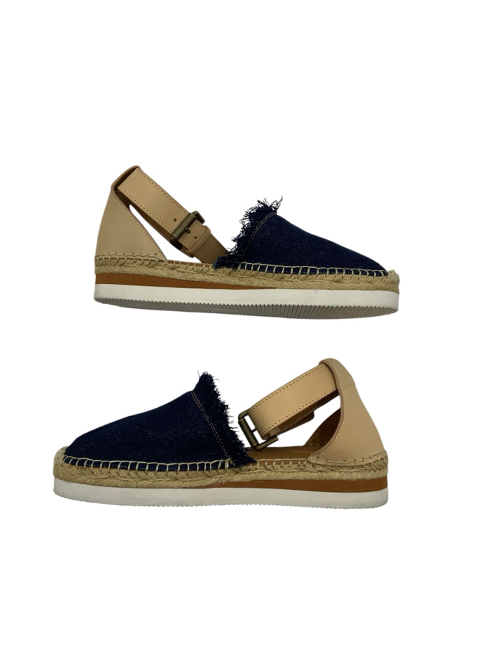 See By Chloe Glyn Flat Espadrille Sandals for Women | Size 39 (US 8.5) | Comfortable Summer Casual Shoes for Beach, Vacation & Everyday Wear