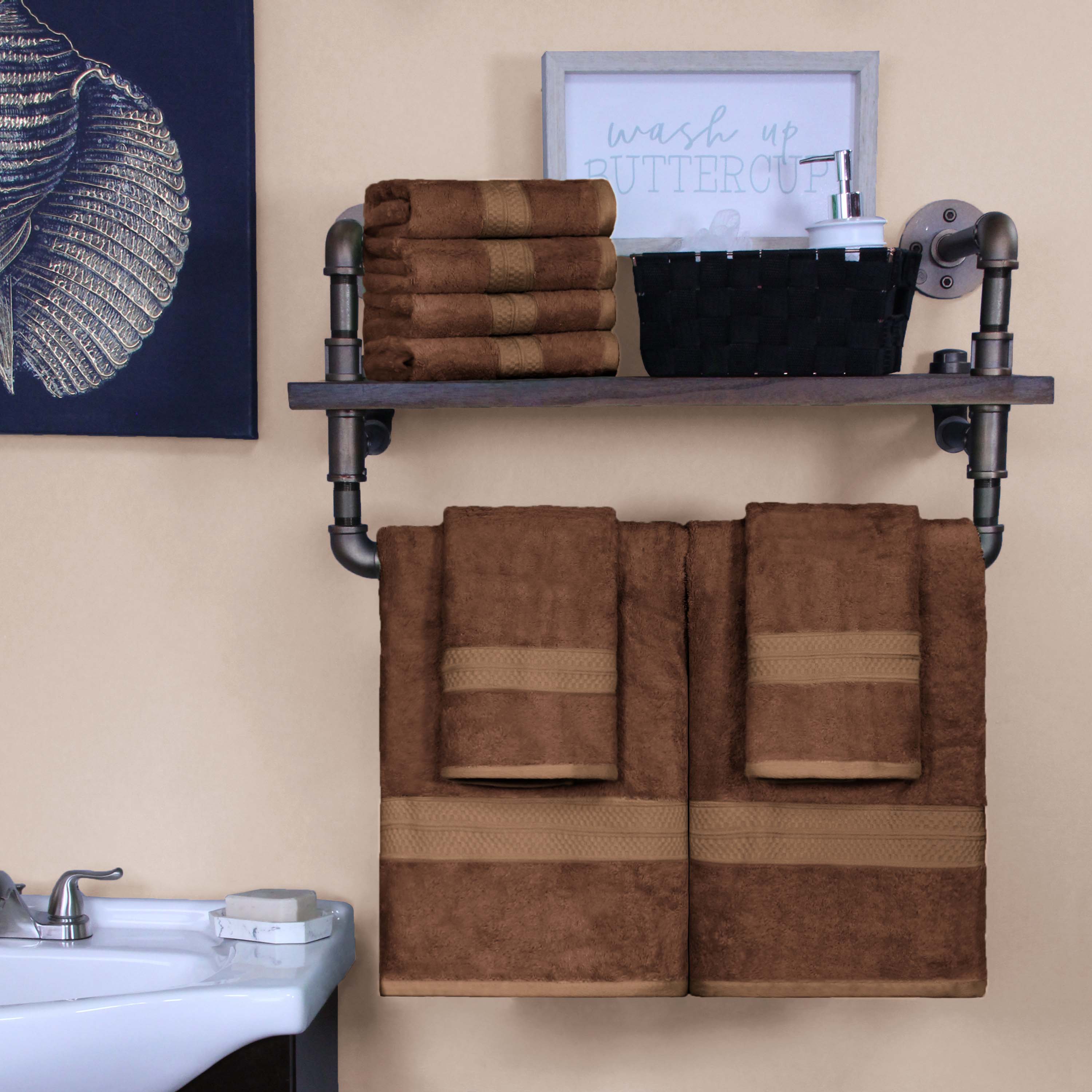Ultra Soft Rayon Bamboo Cotton Blend Bath & Hand Towel Set | Eco-Friendly, Absorbent & Quick-Drying | Perfect for Spa, Bathroom & Guest Use