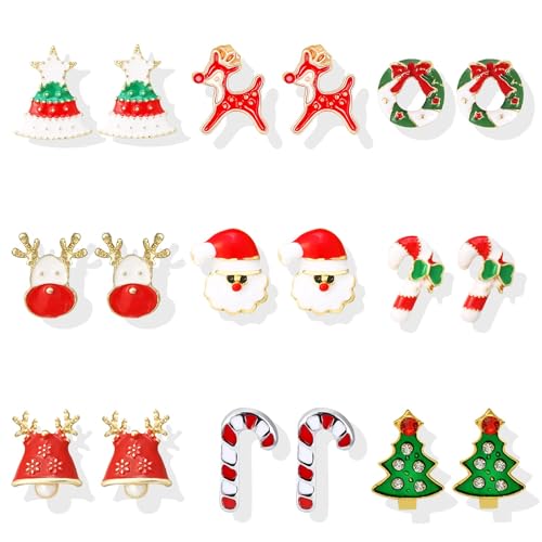 B3:9pairs christmas earrings