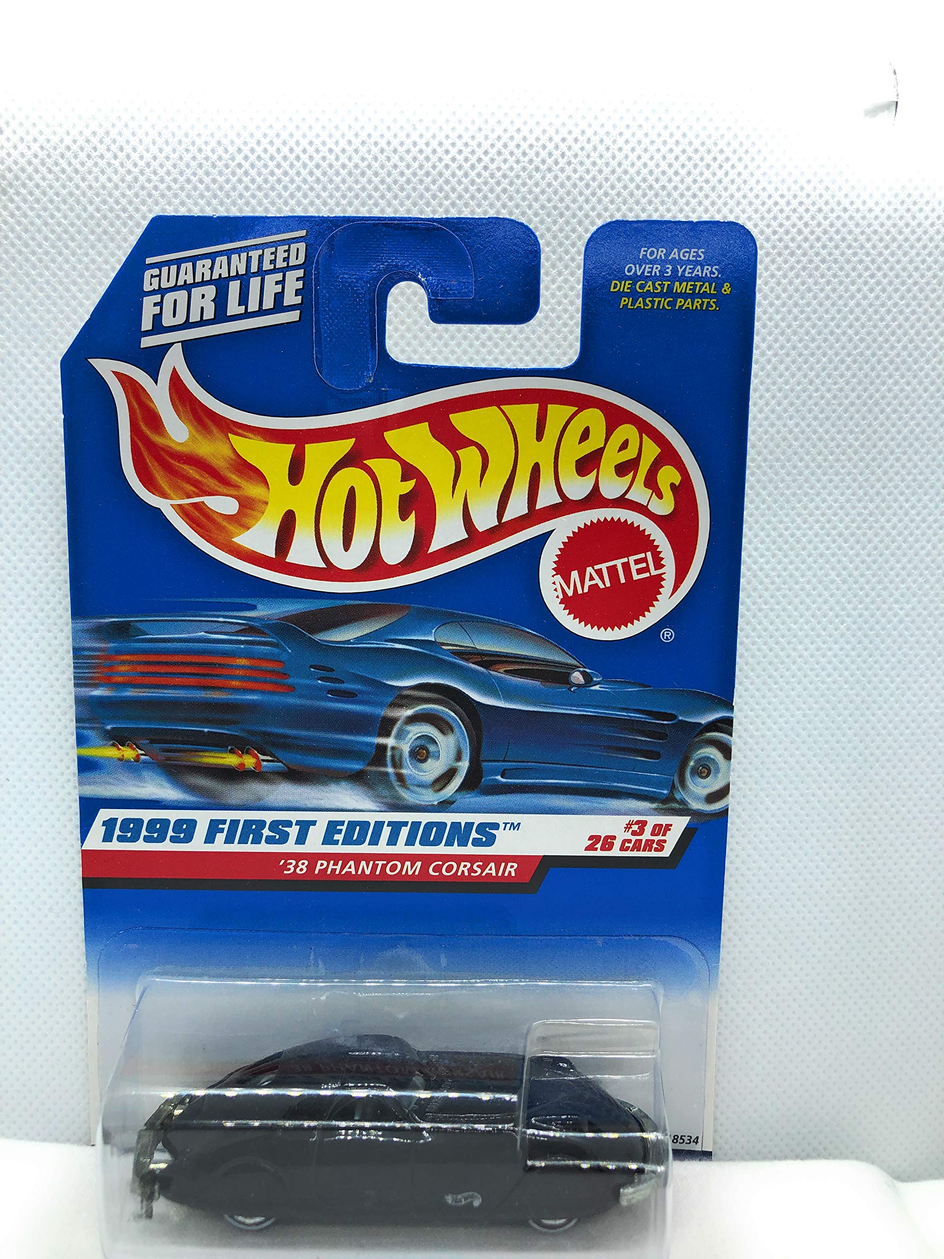 Hot Wheels 1999 First Editions #656 '38 Phantom Corsair - Rare 3 of 24 Collectible Die-Cast Car - Perfect for Display & Racing Fun