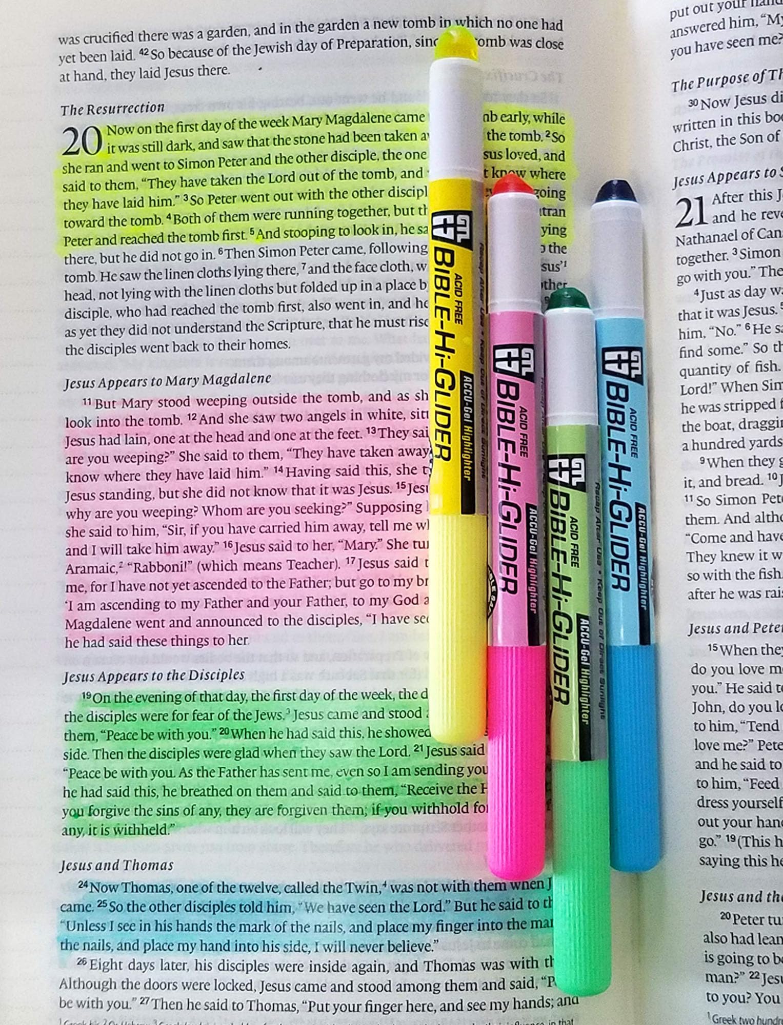 Accu-Gel Bible Highlighter & Pigma Micron Bible Study Starter Set - No Bleed Pigmented Ink, Fine Point Black Pen & Gel Highlighter for Scripture Marking | Includes Slim Gold Verse Finder Bible Tabs | Perfect for Bible Journaling, Scripture Study & Church Note Taking