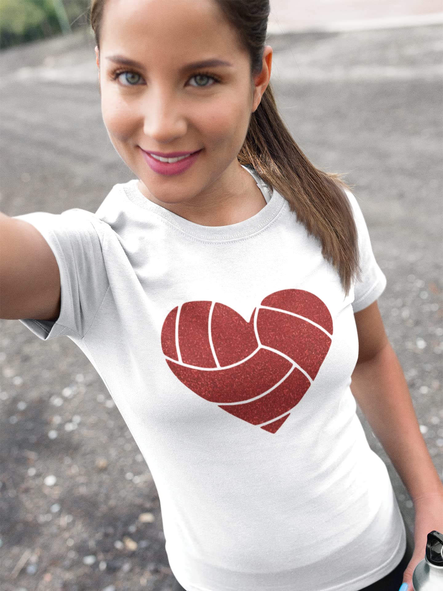 Volleyball Heart Iron-On Transfer Patch - Easy 5-Minute T-Shirt Decal for Sports Apparel (Black) | Perfect for Team Uniforms, DIY Gifts & Fan Merchandise