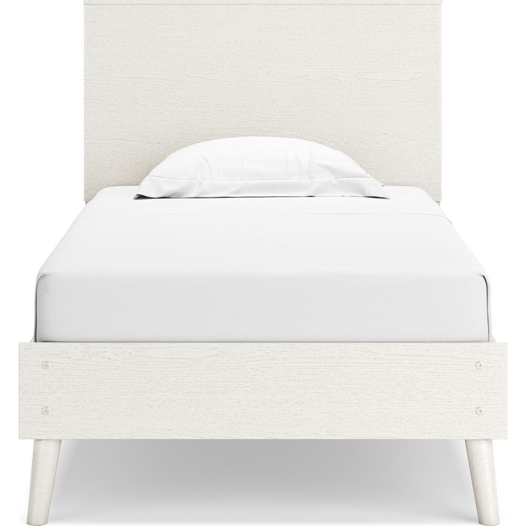 Aprilyn Twin Bookcase Bed in White - Space-Saving Kids Bedroom Furniture for Small Rooms & Dorm Decor