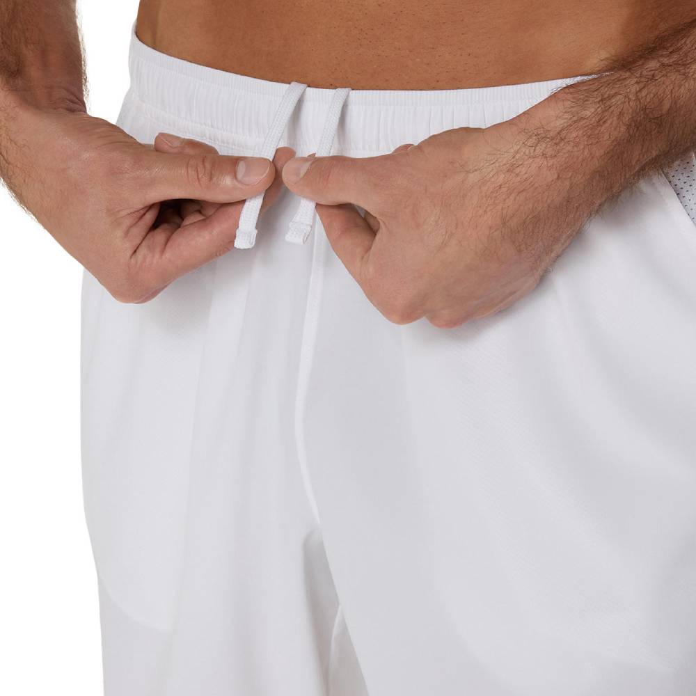 ASICS Men's Court 7 Inch Athletic Shorts - Breathable Quick-Dry Tennis & Running Shorts for Men (Brilliant White) | Perfect for Gym, Workout & Casual Wear