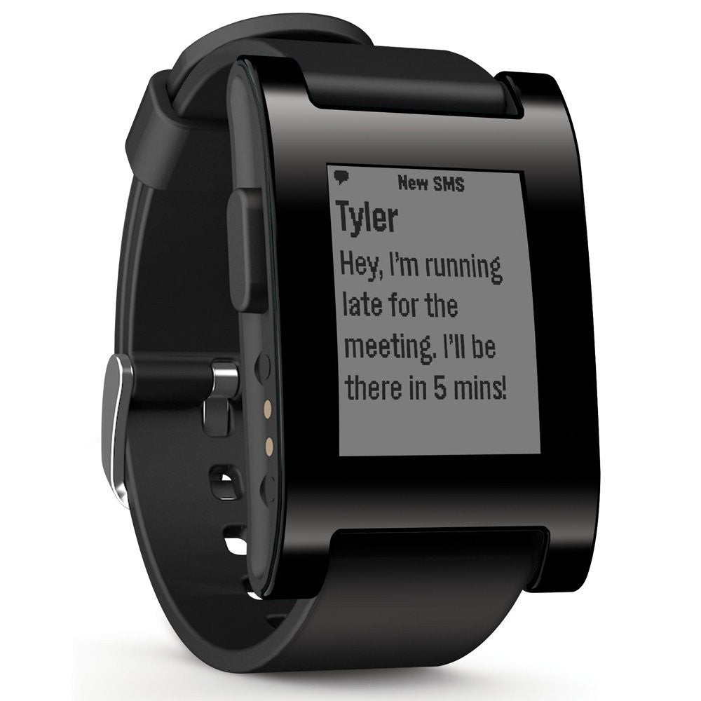 Pebble Smartwatch - Waterproof Fitness Tracker with Heart Rate Monitor, Sleep Tracking & Notifications for iPhone & Android - Perfect for Running, Swimming & Daily Activity Tracking