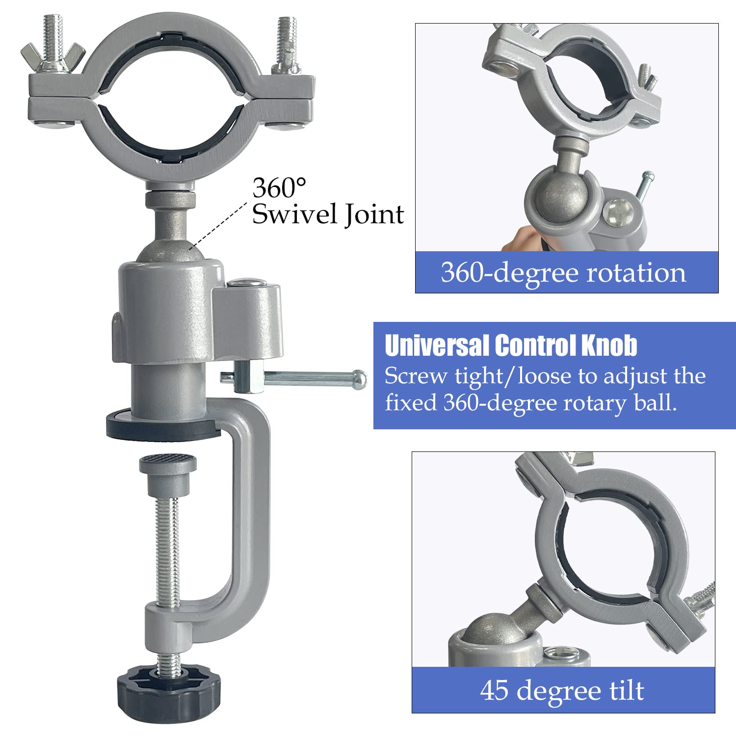 360° Rotating Electric Drill Stand Holder - Universal Bench Clamp Vise for DIY, Jewelry Making & Woodworking | Perfect for Home Workshops & Professional Use