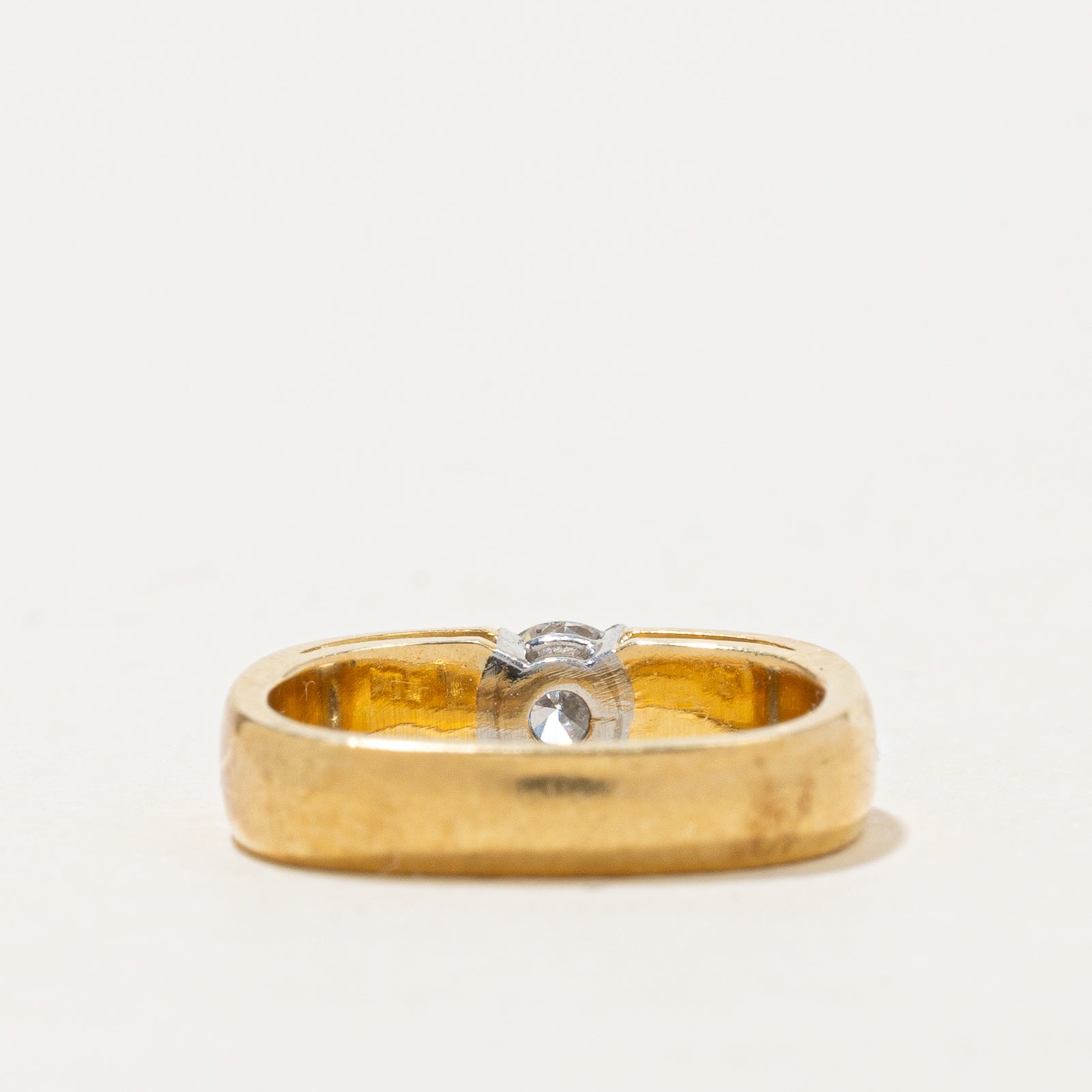 Cavelti Semi Bezel Set Diamond Ring | 0.27ct Round Cut Diamond Engagement Ring | Size 3.25 | Perfect for Proposals, Weddings & Anniversary Gifts