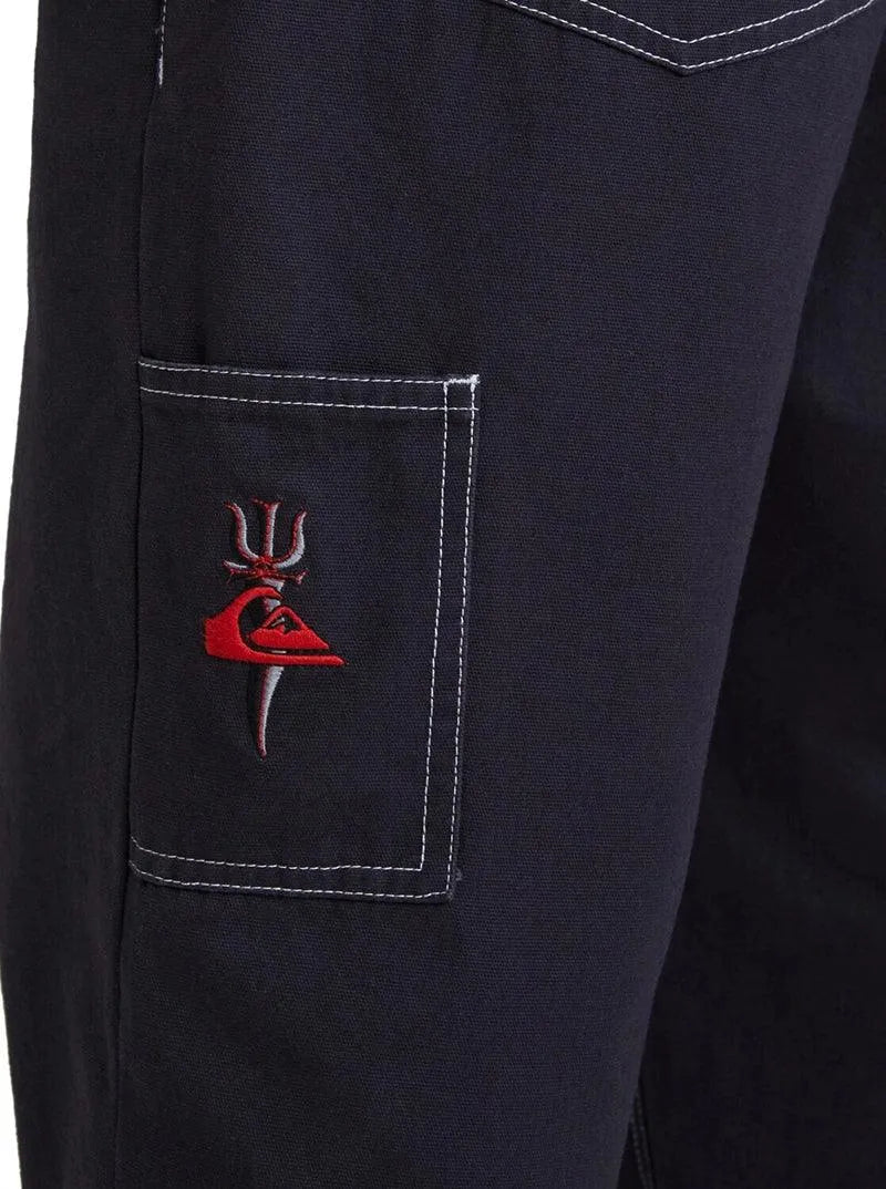 Quiksilver Tridagger Black Men's Stretch Surfing & Swimming Board Shorts - Perfect for Beach, Surfing, and Summer Water Sports
