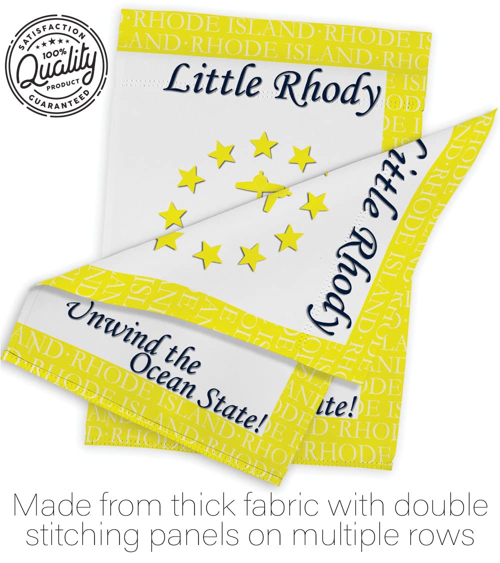 Rhode Island Americana House Flag Set 28x40