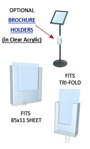 8.5x11 Angled Sign Holder - Snap Open Frame for 8.5 x 11 Inserts | Perfect for Retail Displays, Trade Shows & Restaurant Menus