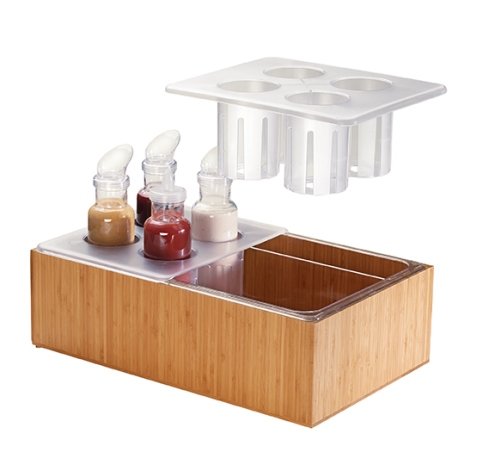 3300-SET Clear Salad Dressing Caddy Complete Set - 5