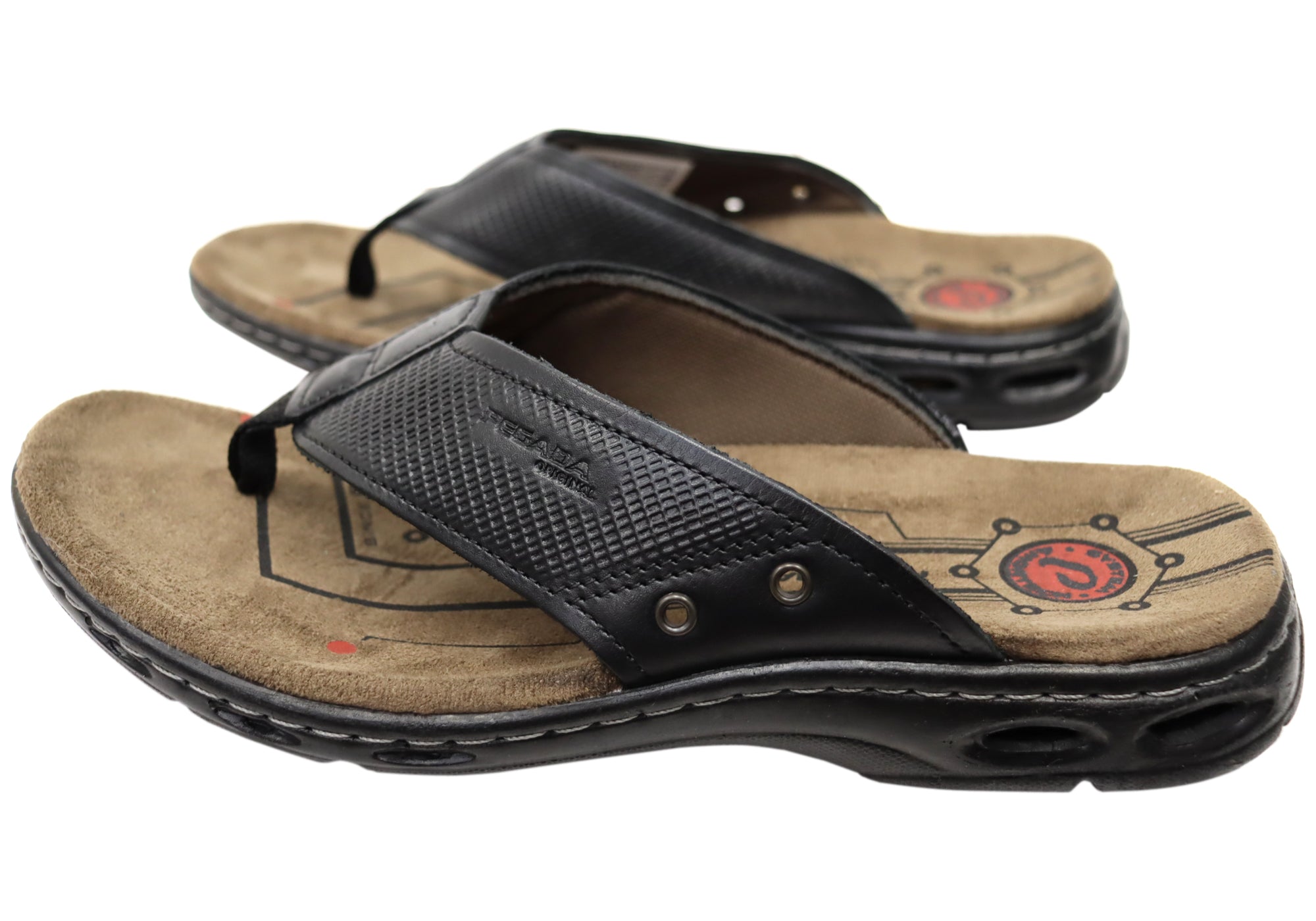 **Glenn Men's Comfortable Leather Thong Sandals - Handmade in Brazil - Perfect for Beach, Pool & Casual Summer Wear**